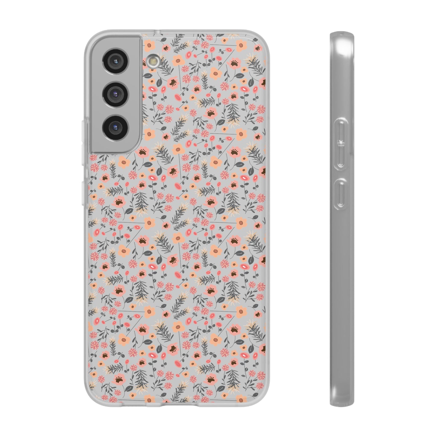 Peach Wildflowers Flexi Cases for Samsung