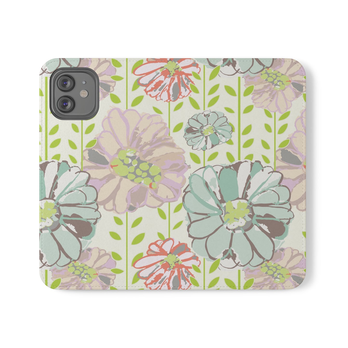 Soft Watercolor Floral Flip Cases for iPhone