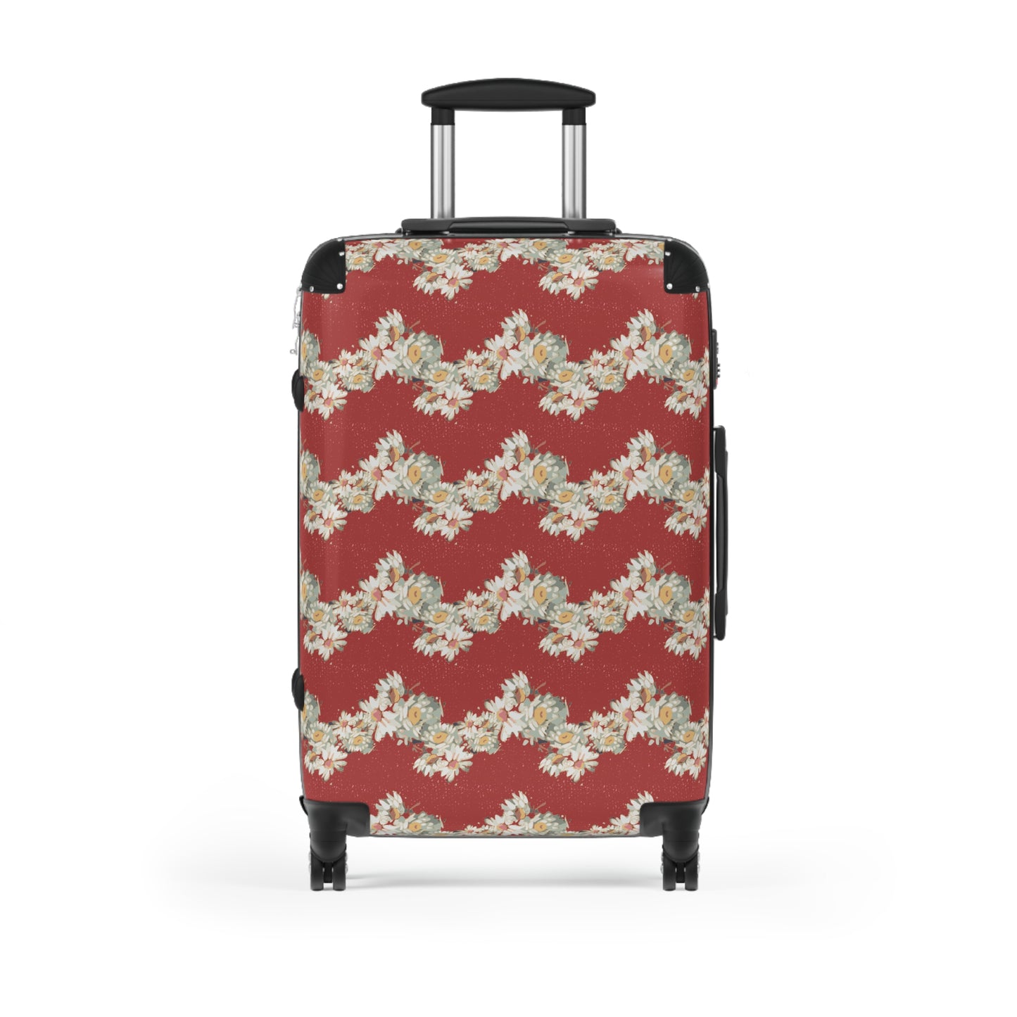 Daisies, Zig Zag Stripe Suitcase