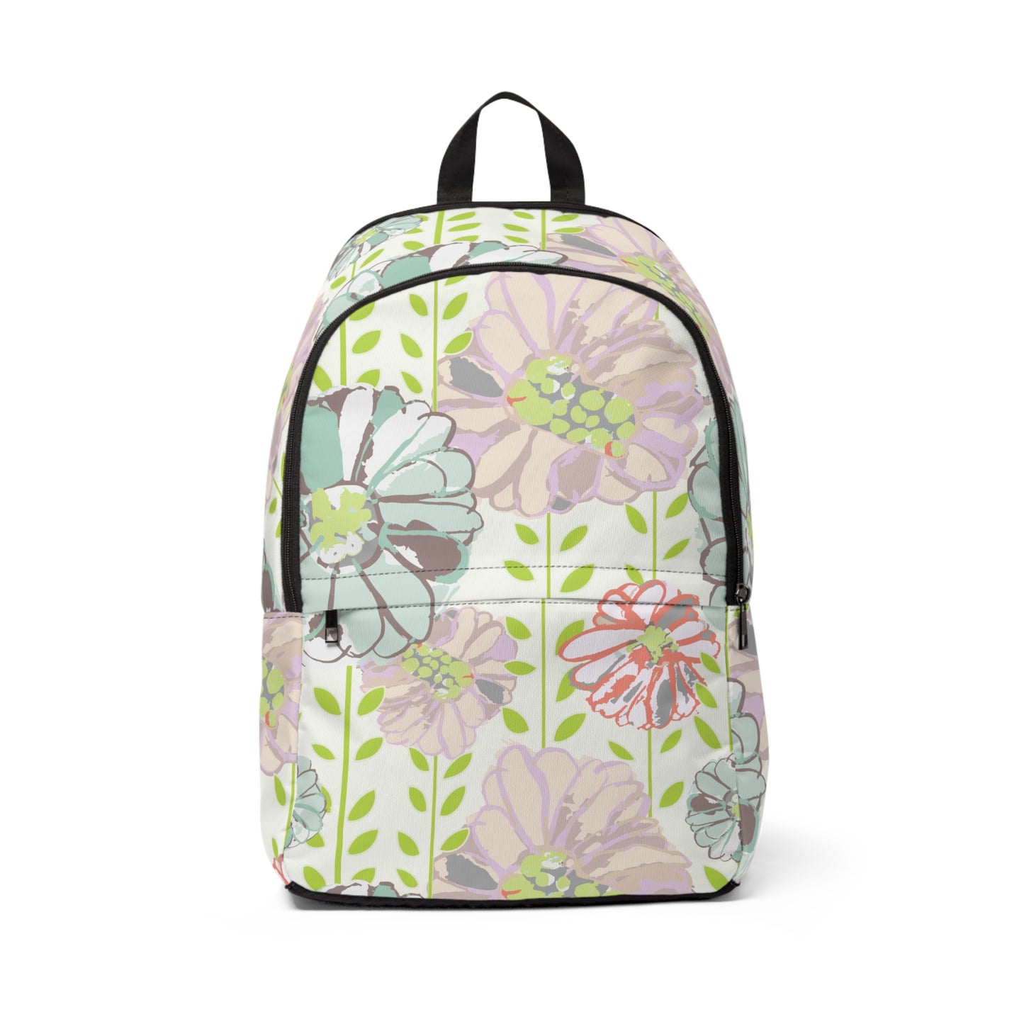 Soft Watercolor Floral Fabric Backpack