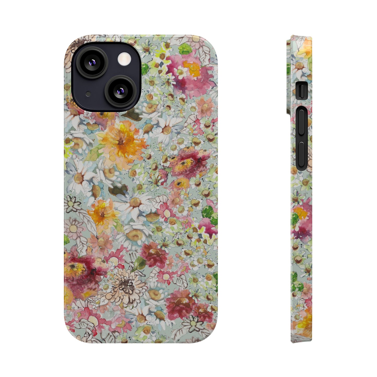 Farmhouse Floral Slim Phone Cases for iPhone