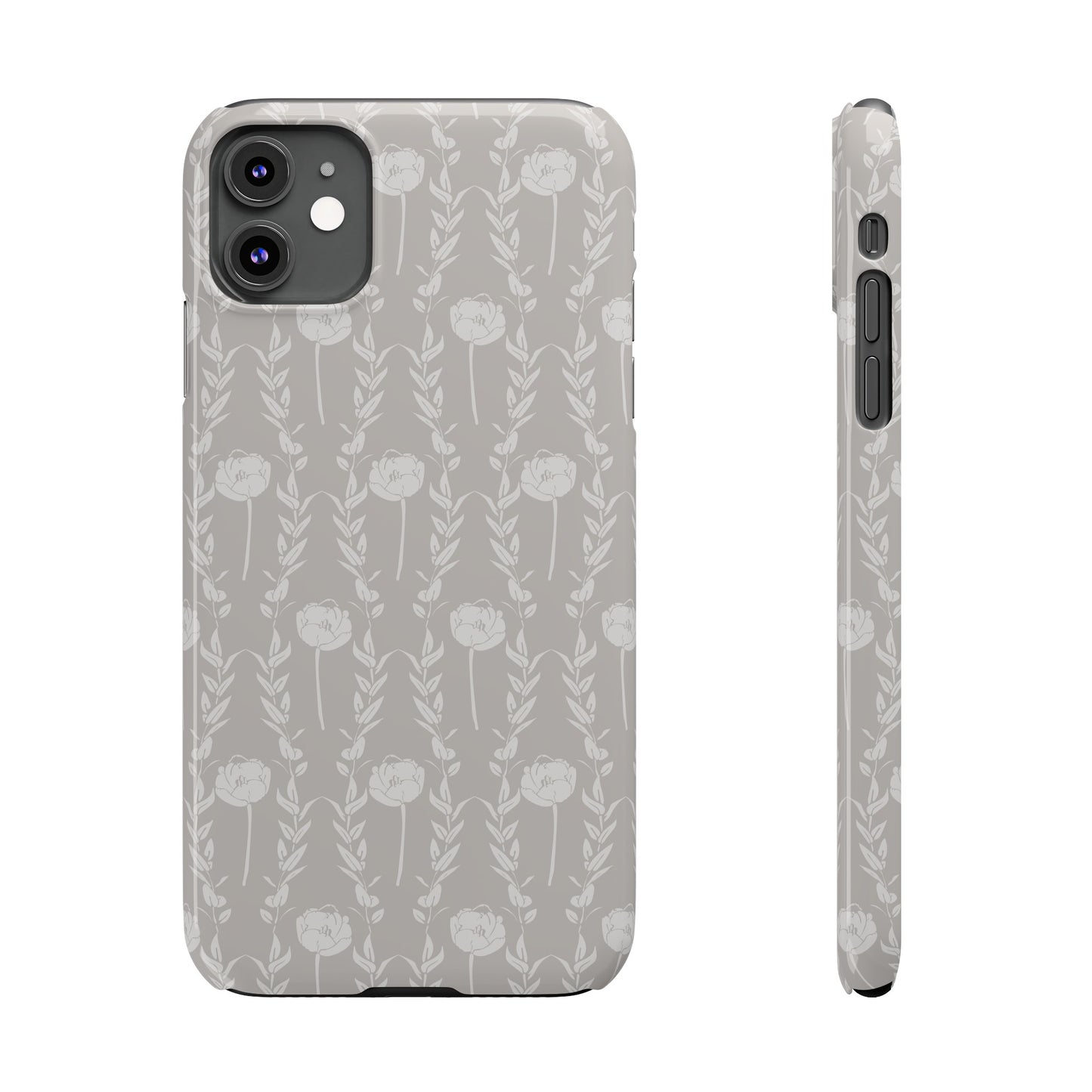 New Nouveau in Gray Slim Phone Cases