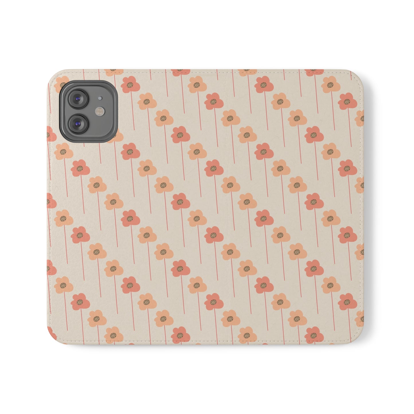 Peach and Cream Wildflowers Flip Cases for iPhone