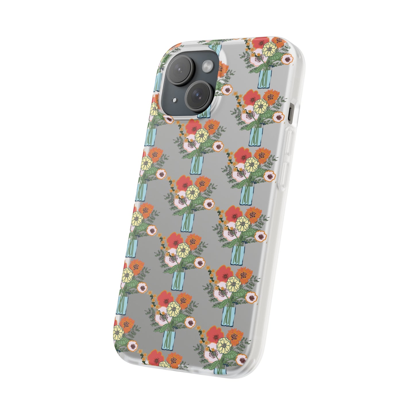 Colorful Flowers in a Vase Flexi Cases for iPhone