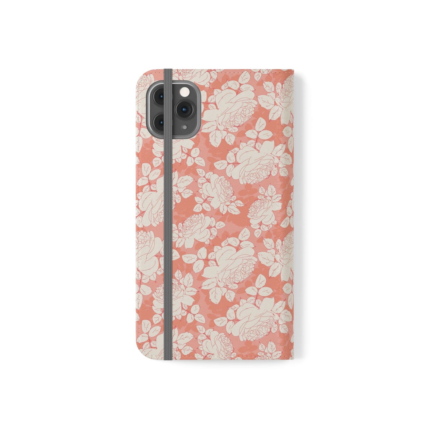 Peach and Cream Roses Flip Cases for iPhone