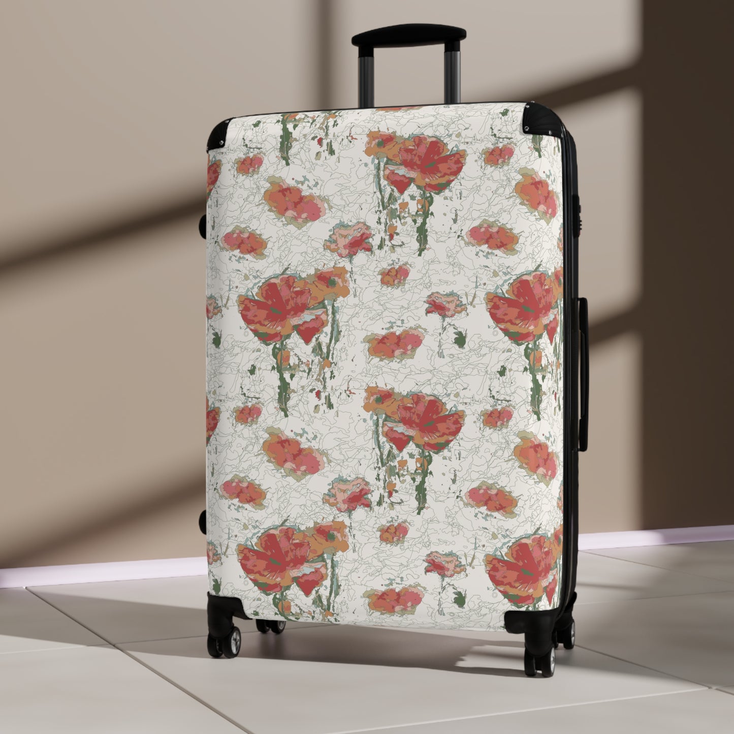 Orange Poppies Suitcase