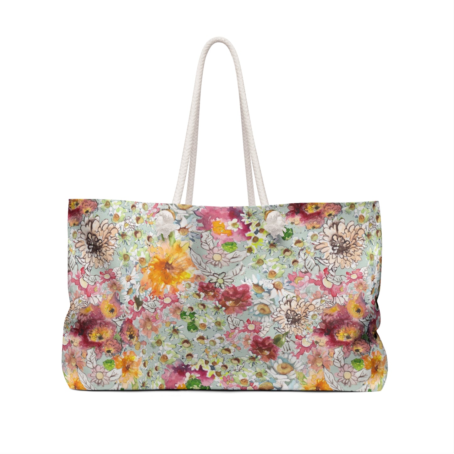 Farmhouse Floral Weekender Bag