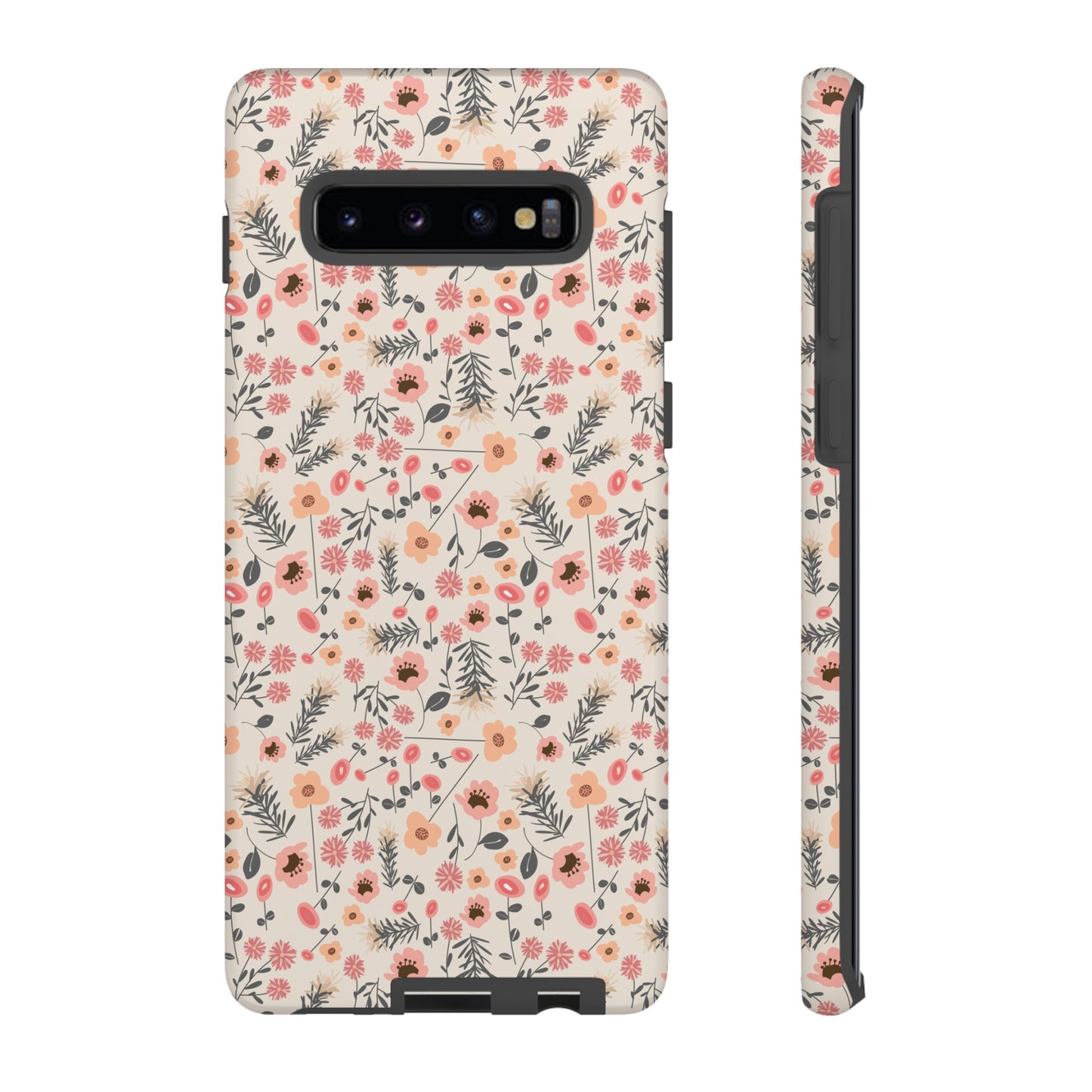 Peach and Cream Wildflowers Tough Cases for Samsung