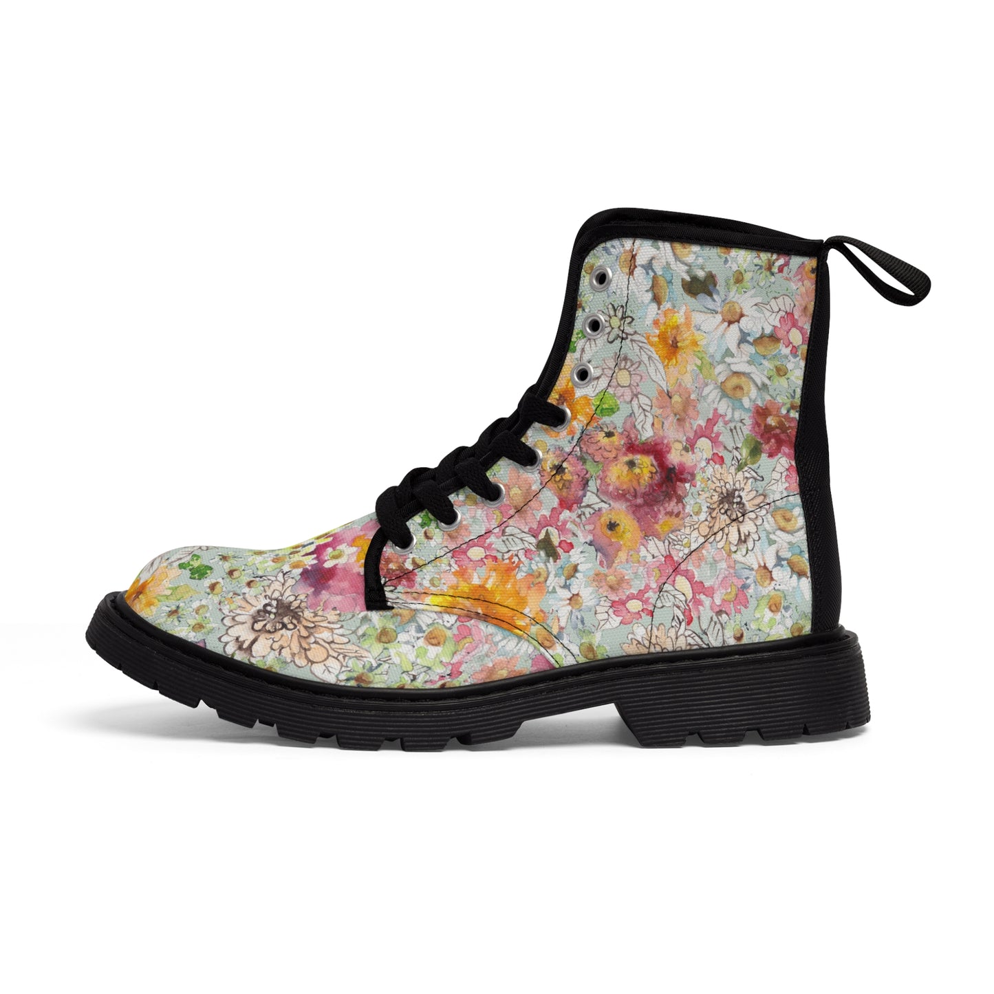 Farmhouse Floral Women's Canvas Boots