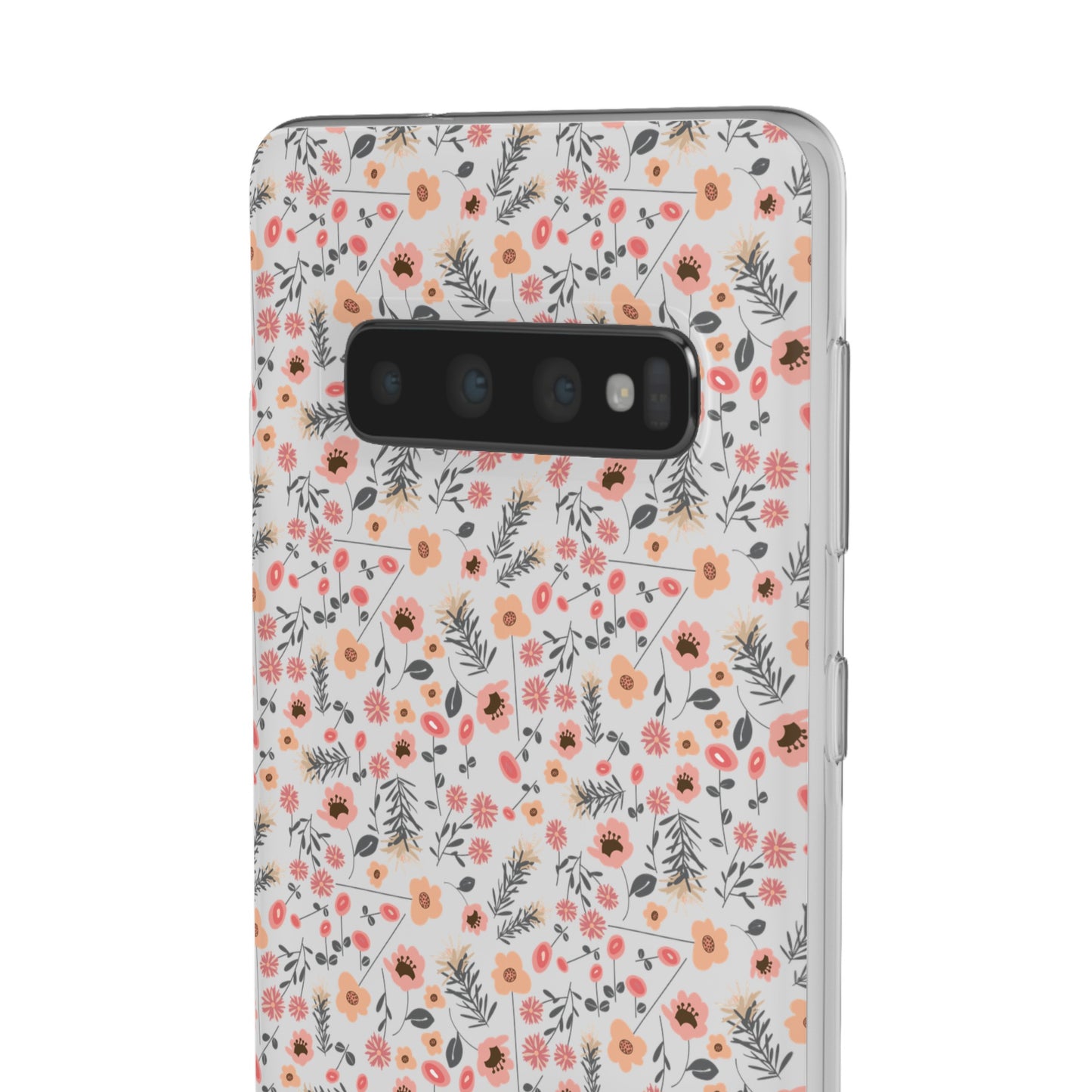 Peach Wildflowers Flexi Cases for Samsung