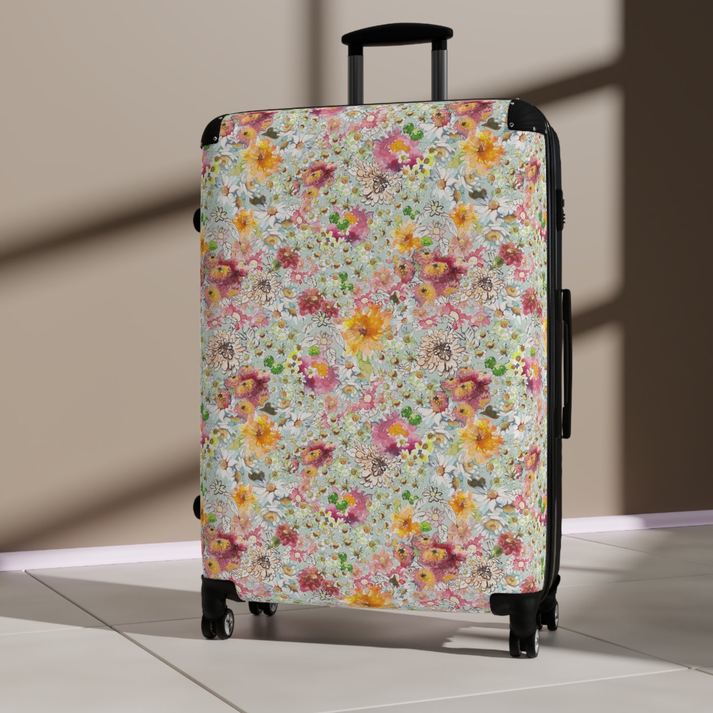 Farmhouse Floral Suitcase