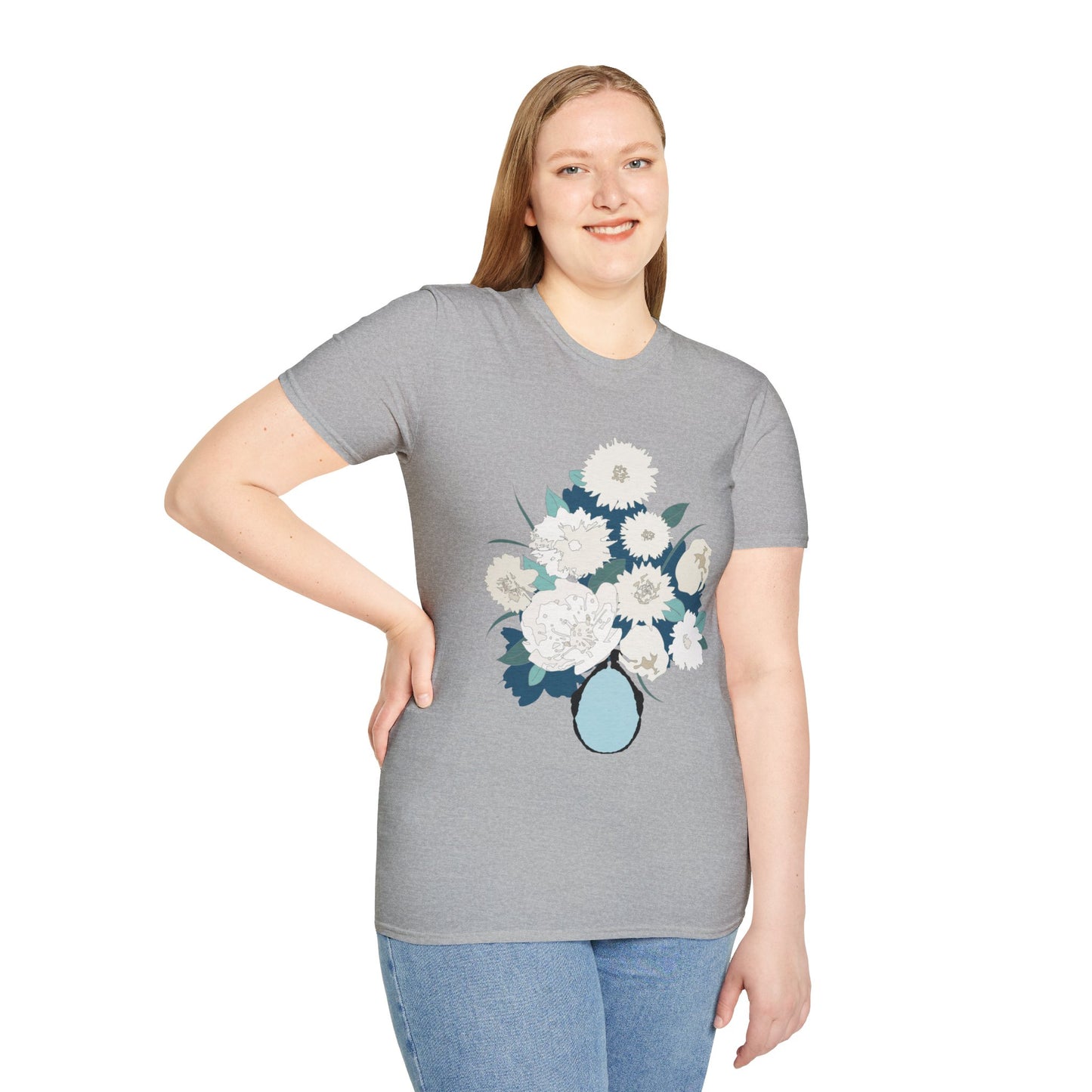 White Flowers Softstyle T-Shirt