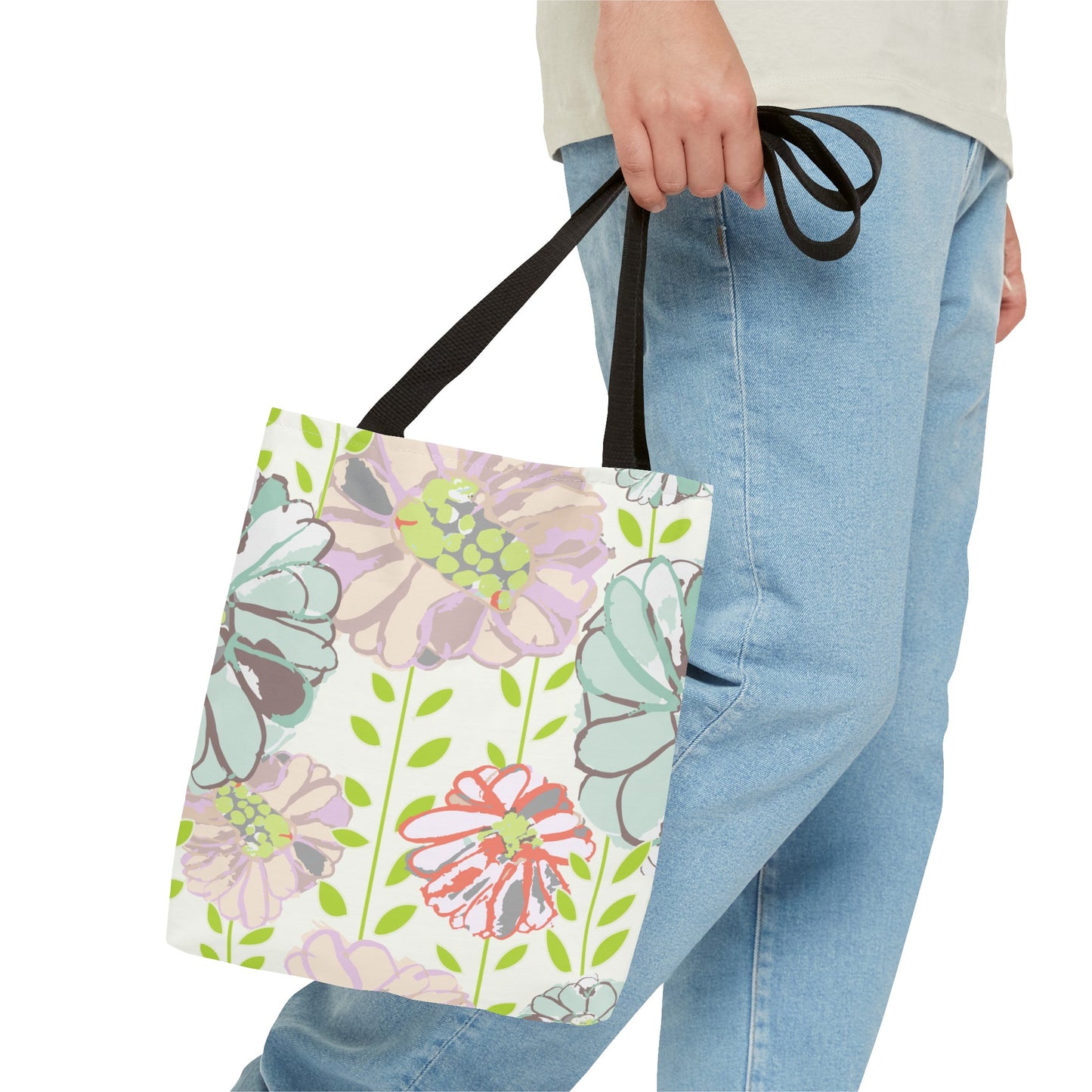 Soft Watercolor Floral Tote Bag