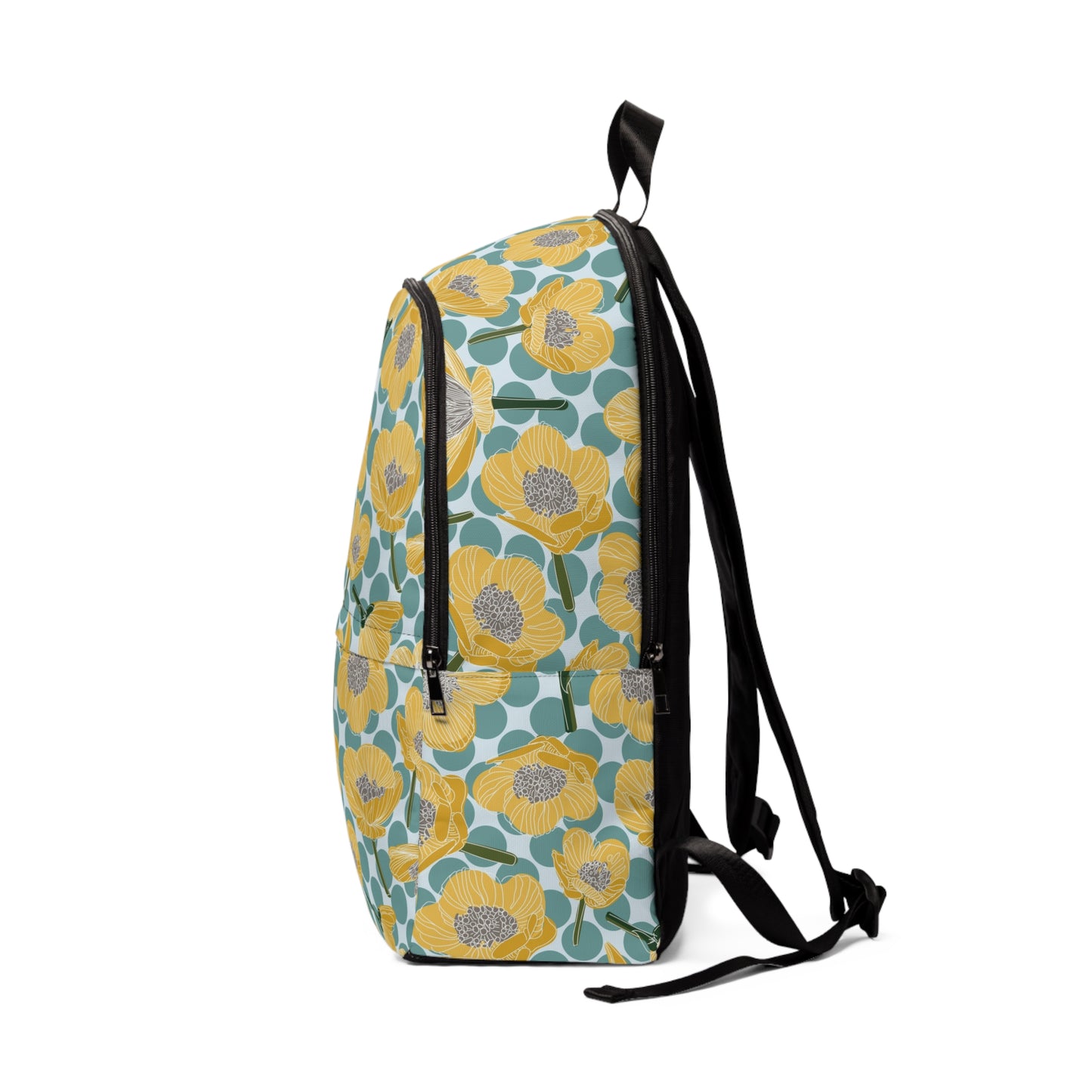 Buttercups and Polka Dots Fabric Backpack