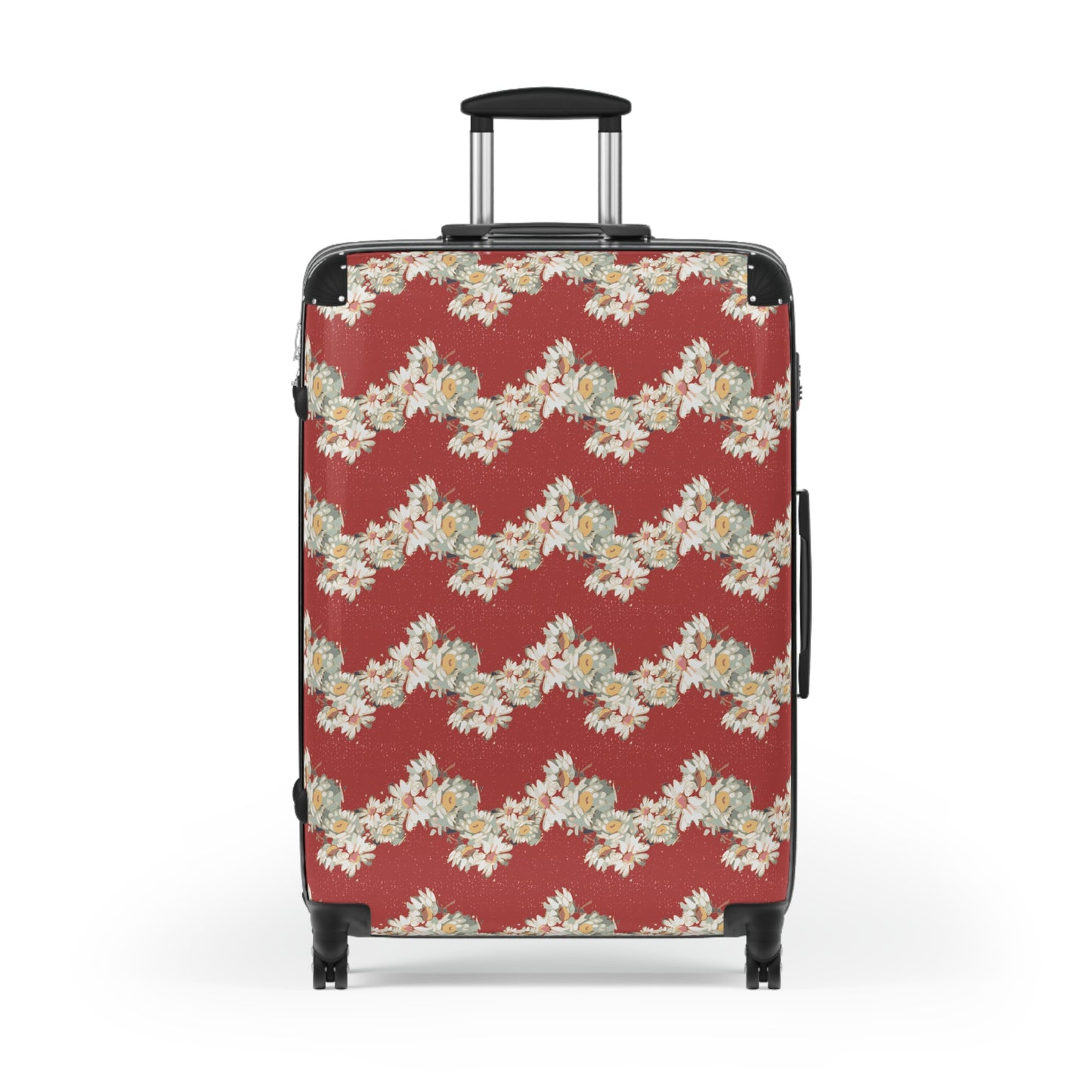 Daisies, Zig Zag Stripe Suitcase