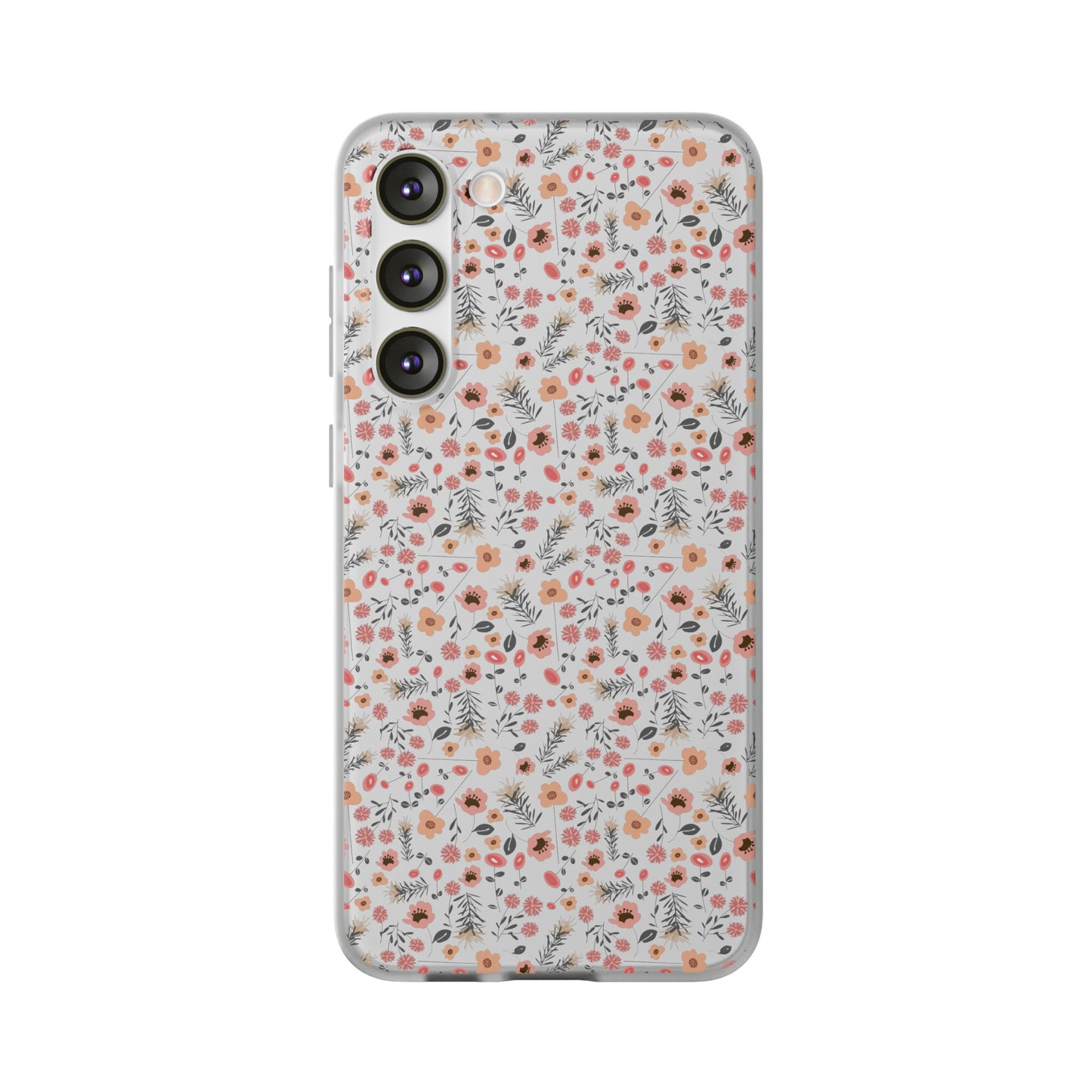 Peach Wildflowers Flexi Cases for Samsung