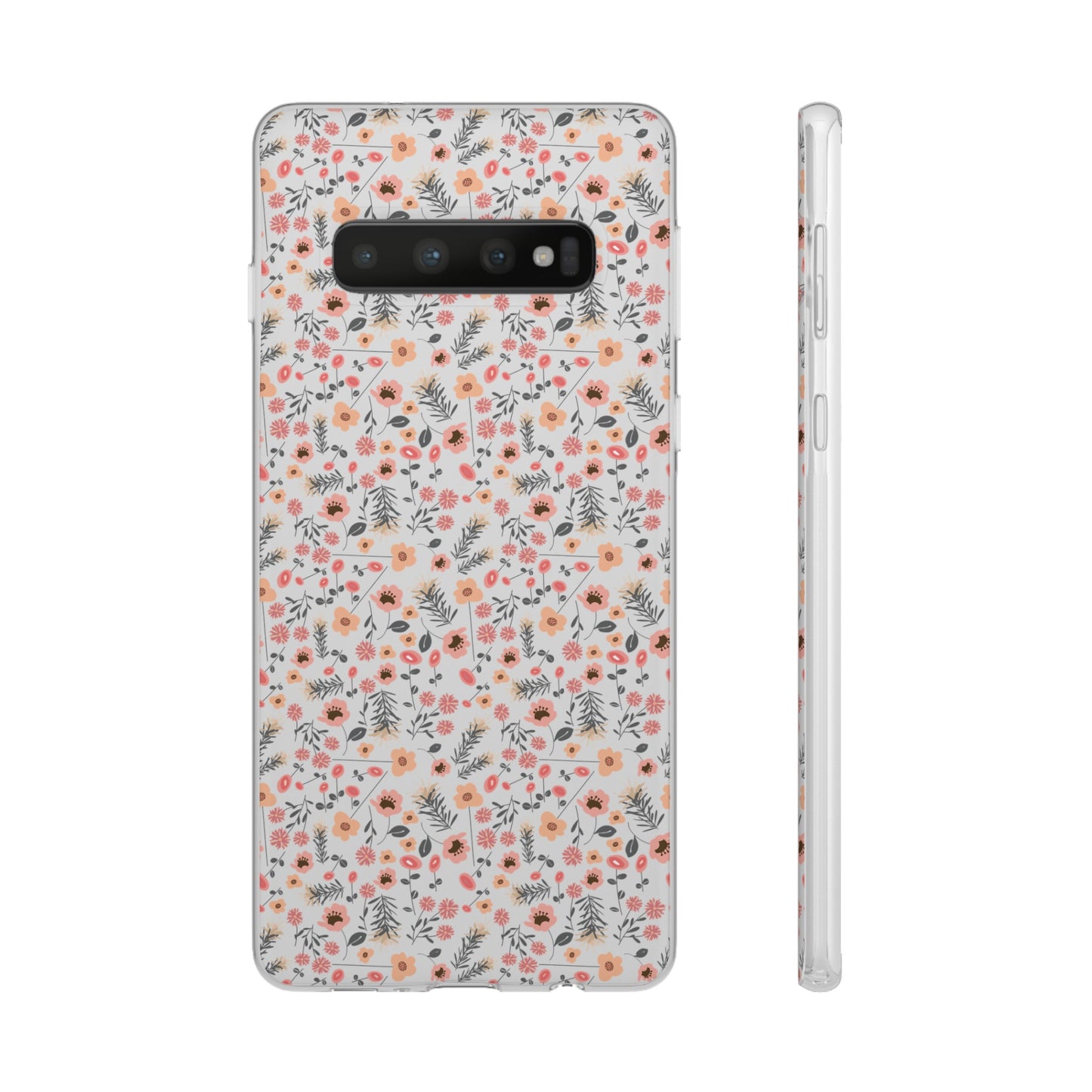 Peach Wildflowers Flexi Cases for Samsung