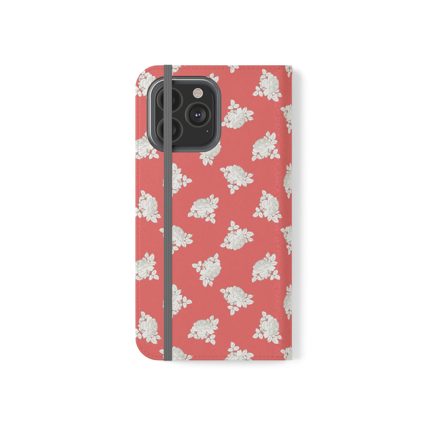 Peach and Cream Roses Flip Cases for iPhone