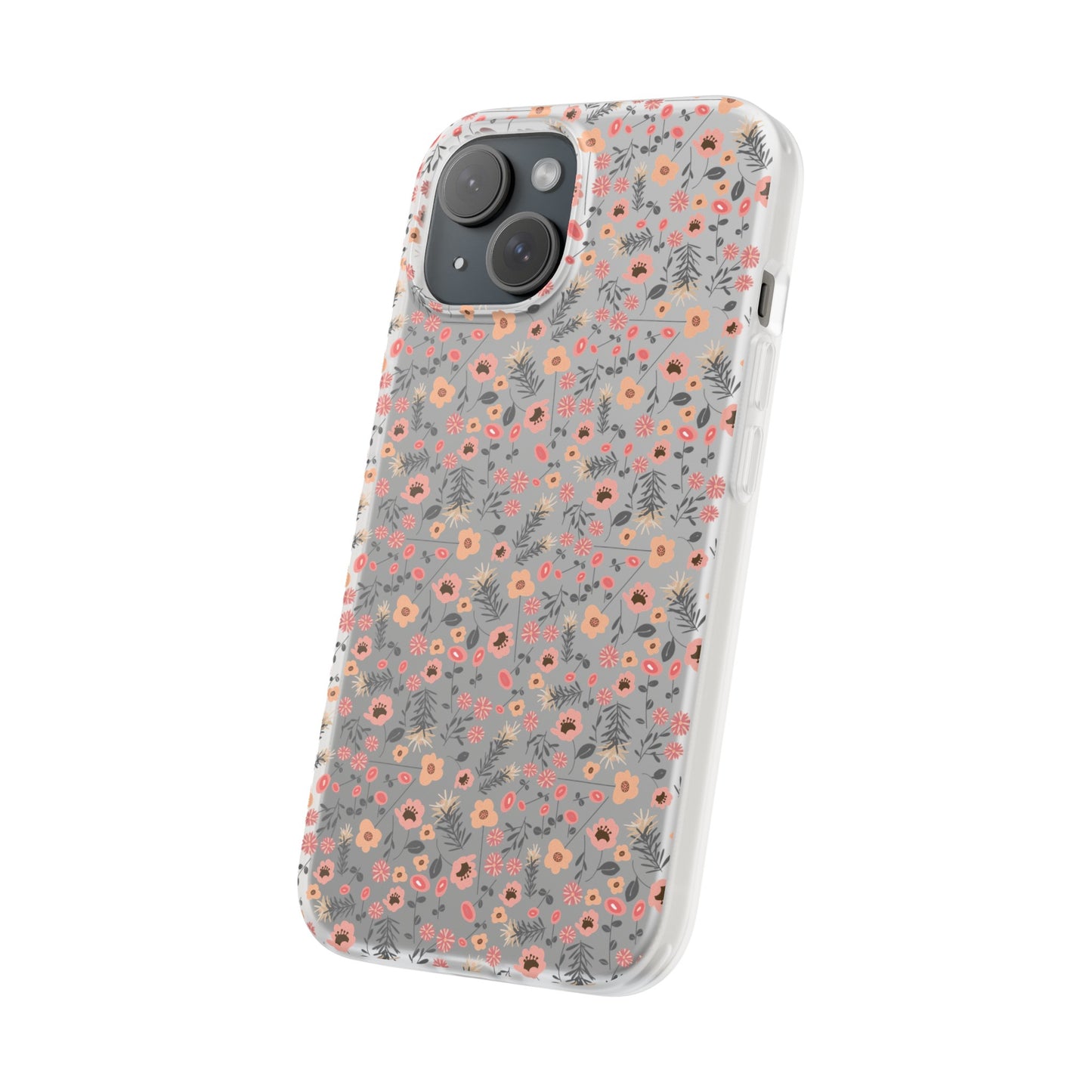 Peach Wildflowers Flexi Cases for iPhone