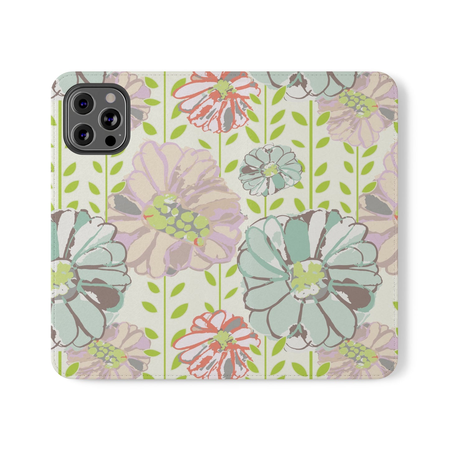 Soft Watercolor Floral Flip Cases for iPhone