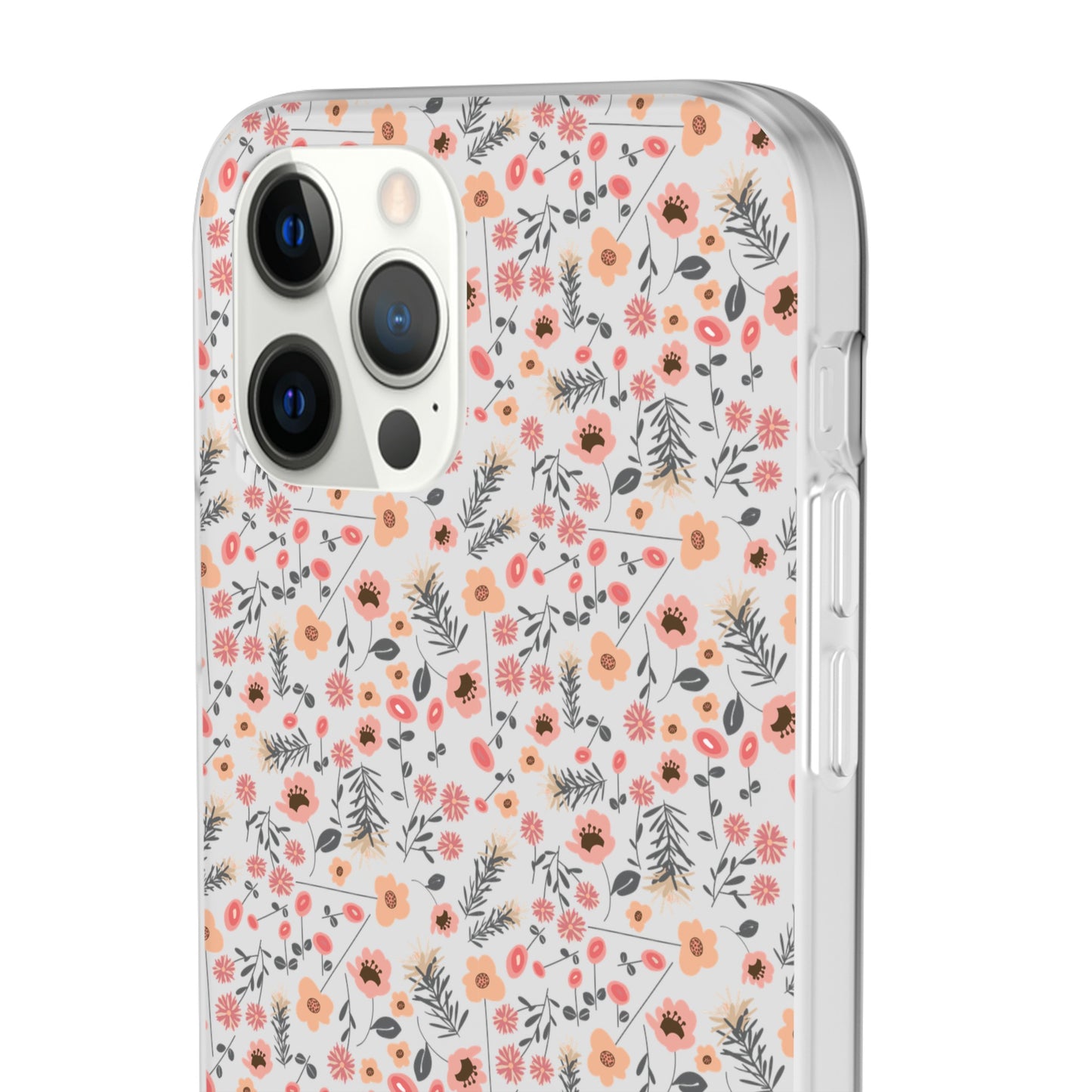 Peach Wildflowers Flexi Cases for iPhone