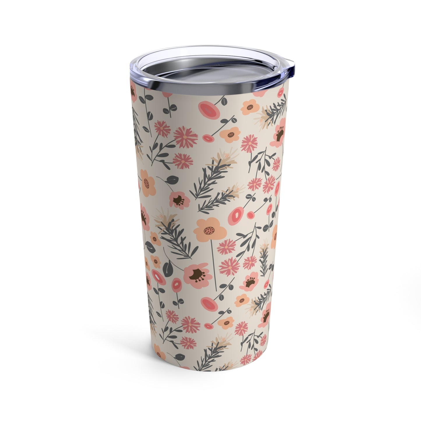 Peach and Cream WildflowersTumbler 20oz