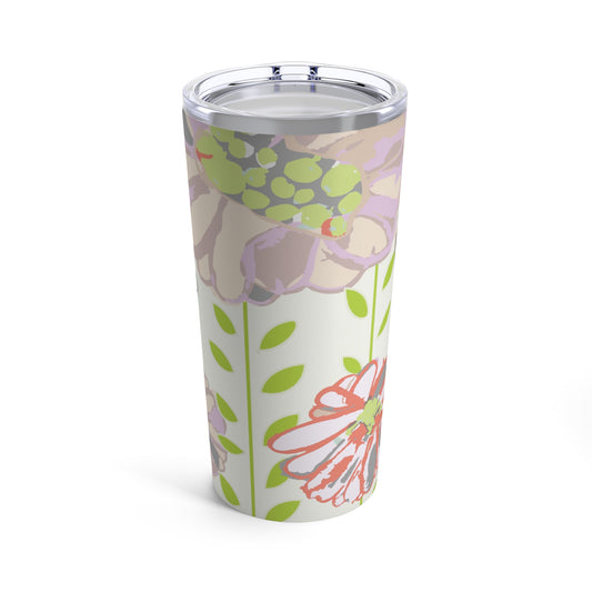 Soft Watercolor Floral Tumbler 20oz