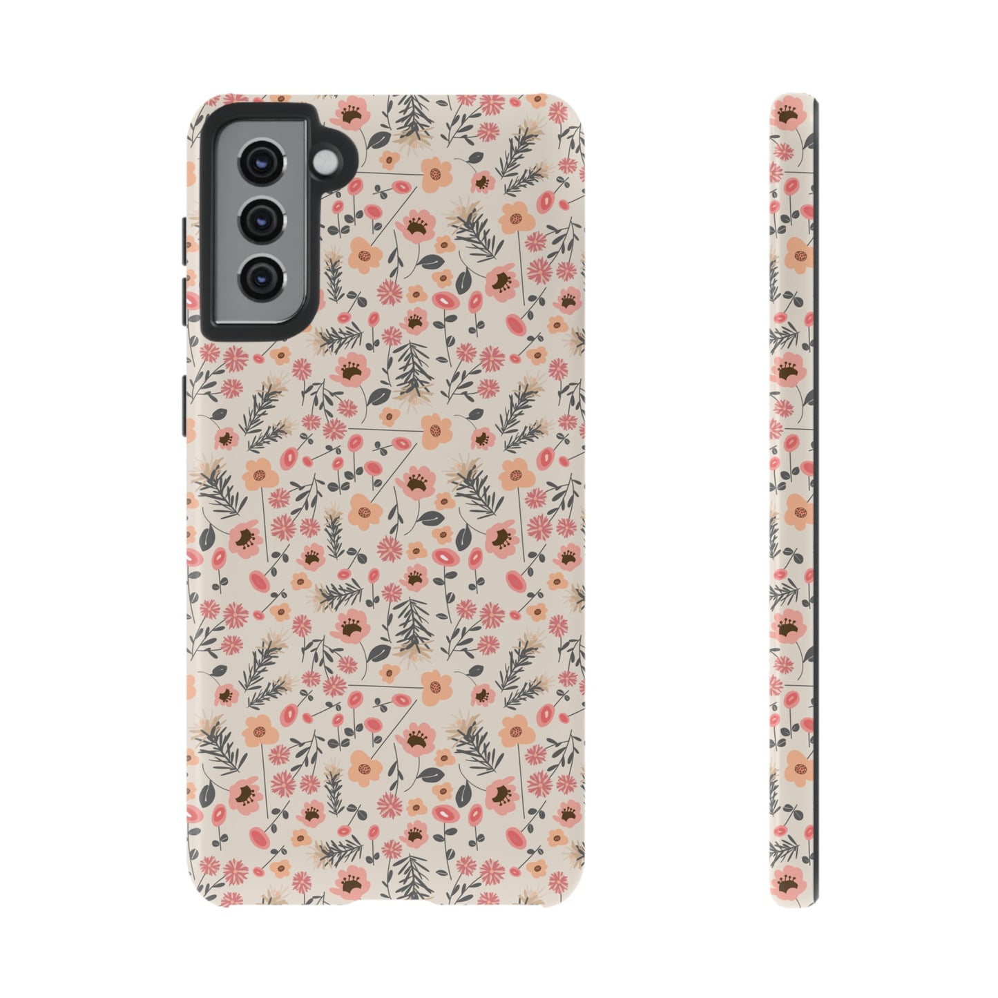 Peach and Cream Wildflowers Tough Cases for Samsung