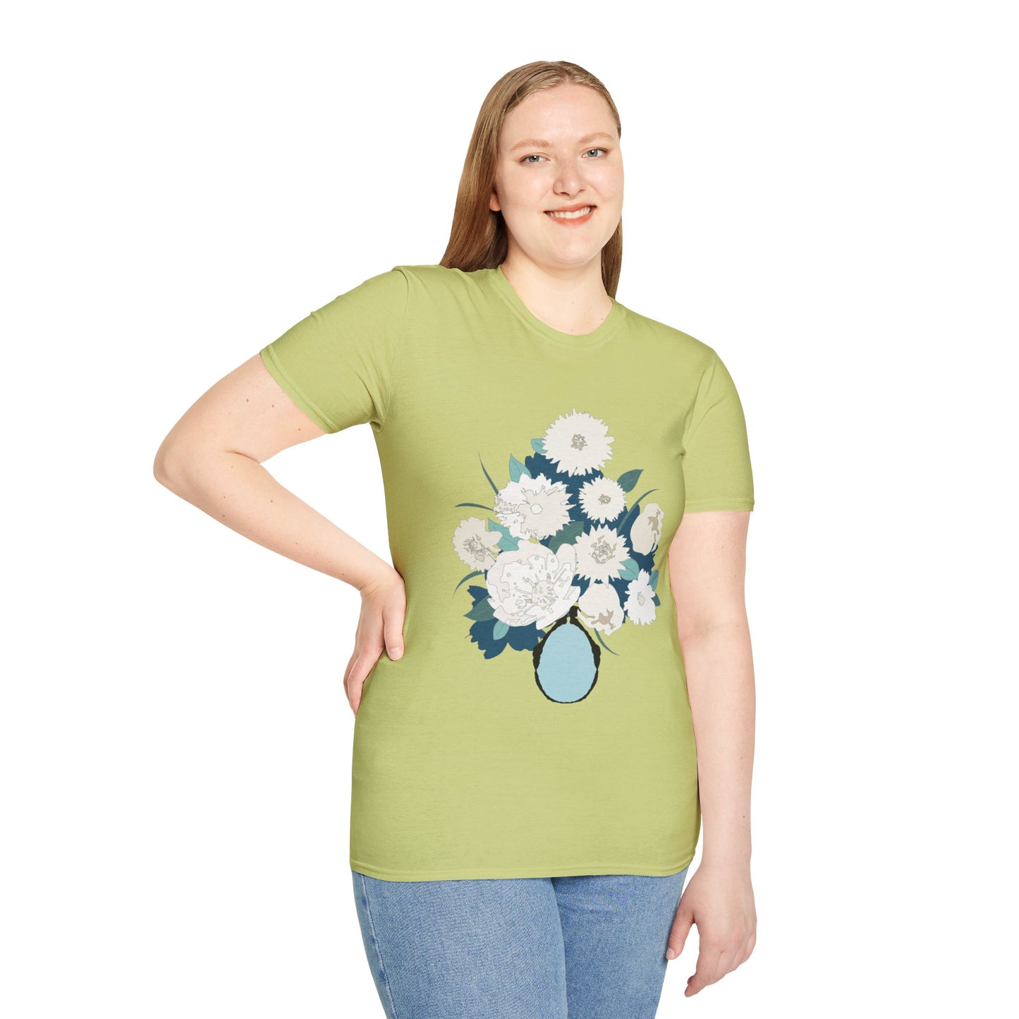 White Flowers Softstyle T-Shirt