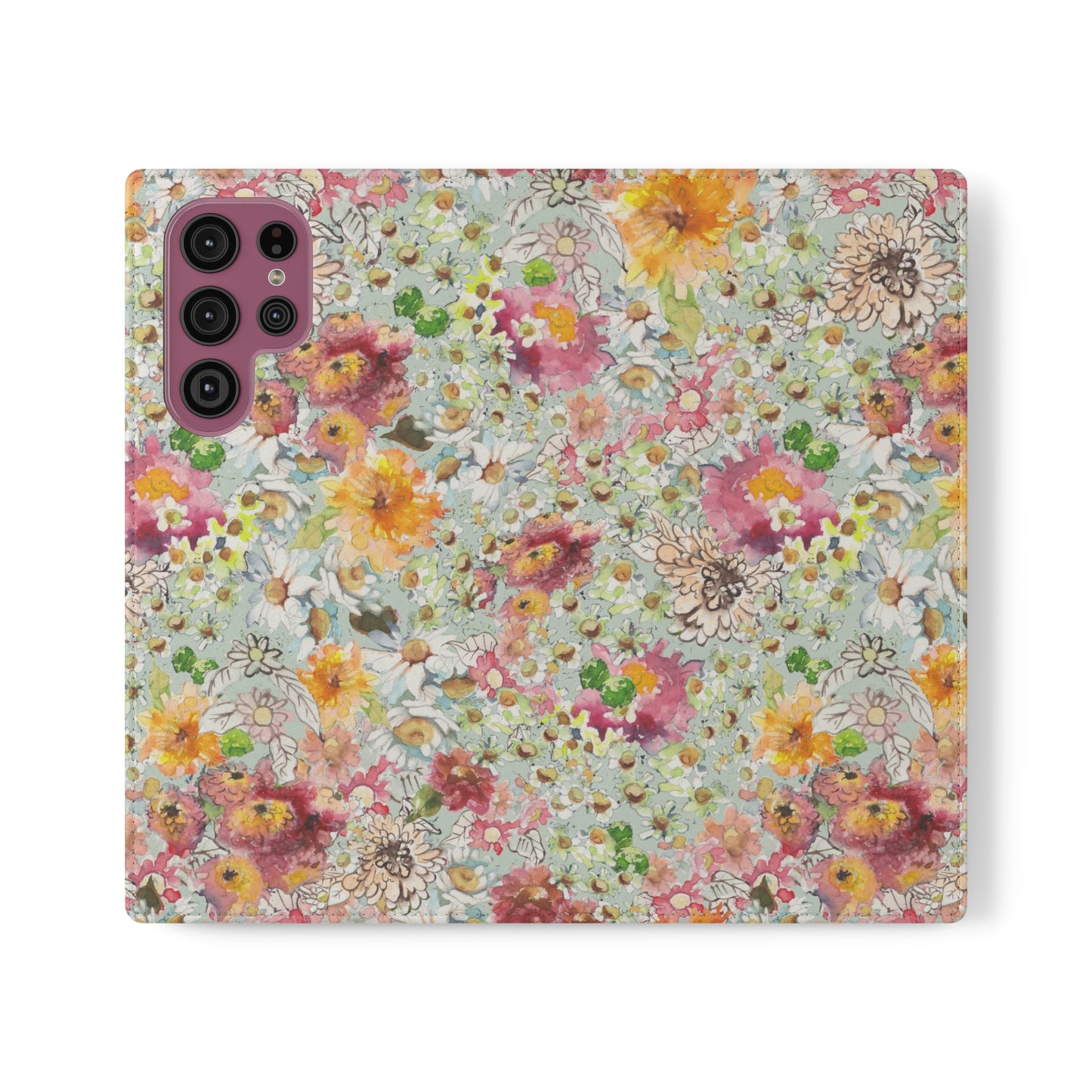 Farmhouse Floral Flip Cases for Samsung