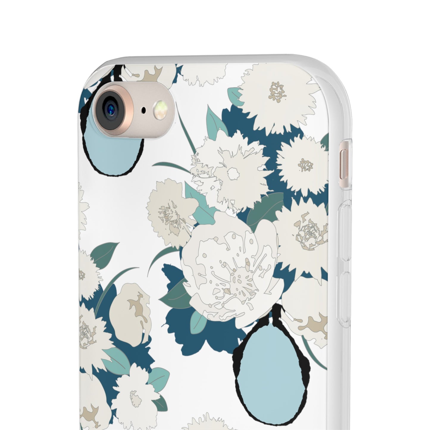 White Flowers in a Vase Flexi Cases for iPhone