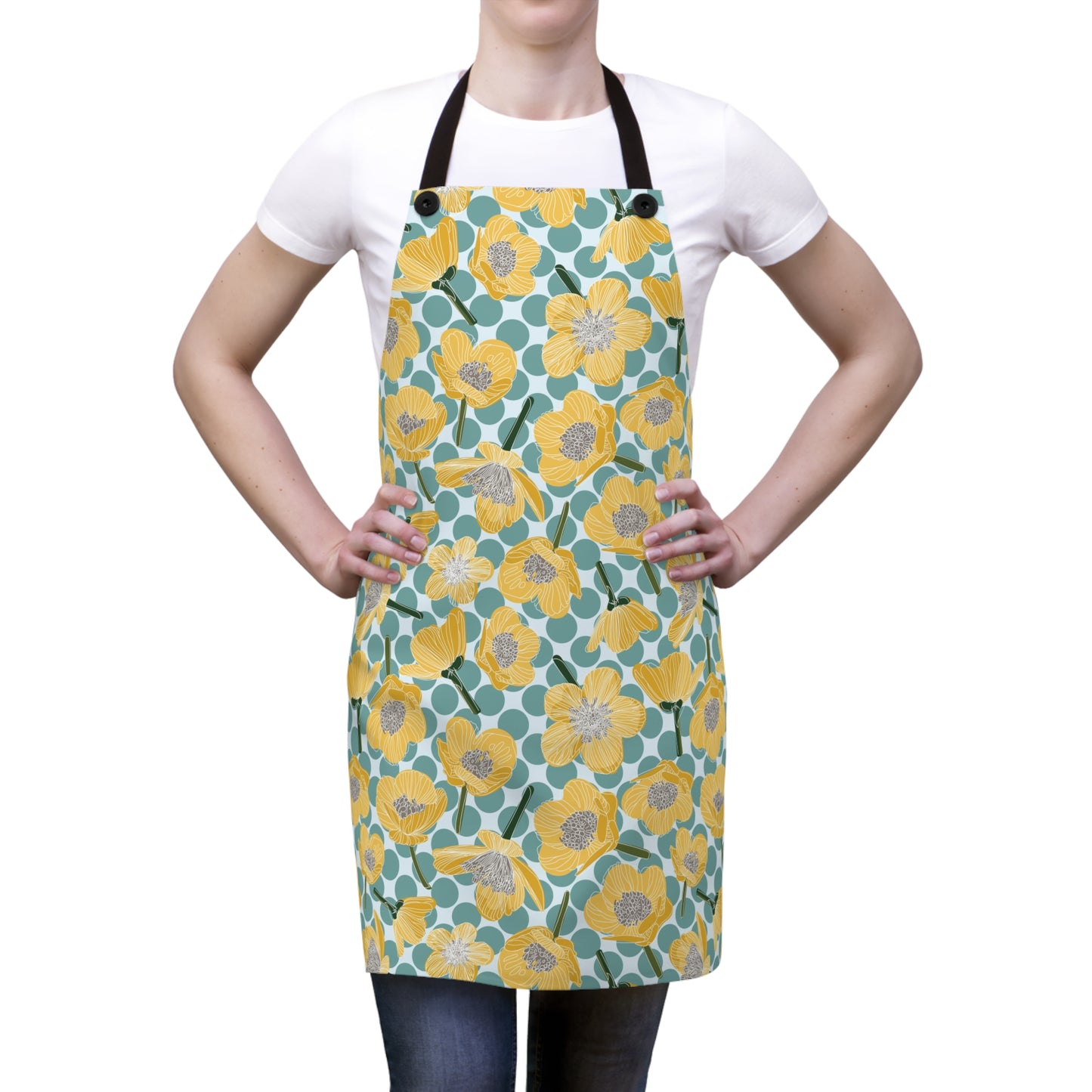 Buttercups and Polka-Dots Apron