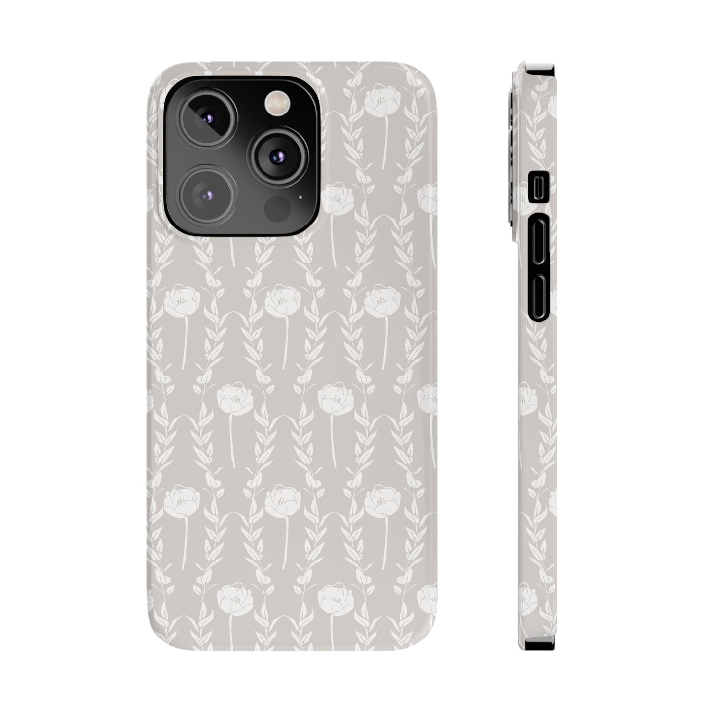 New Nouveau in Gray Slim Phone Cases