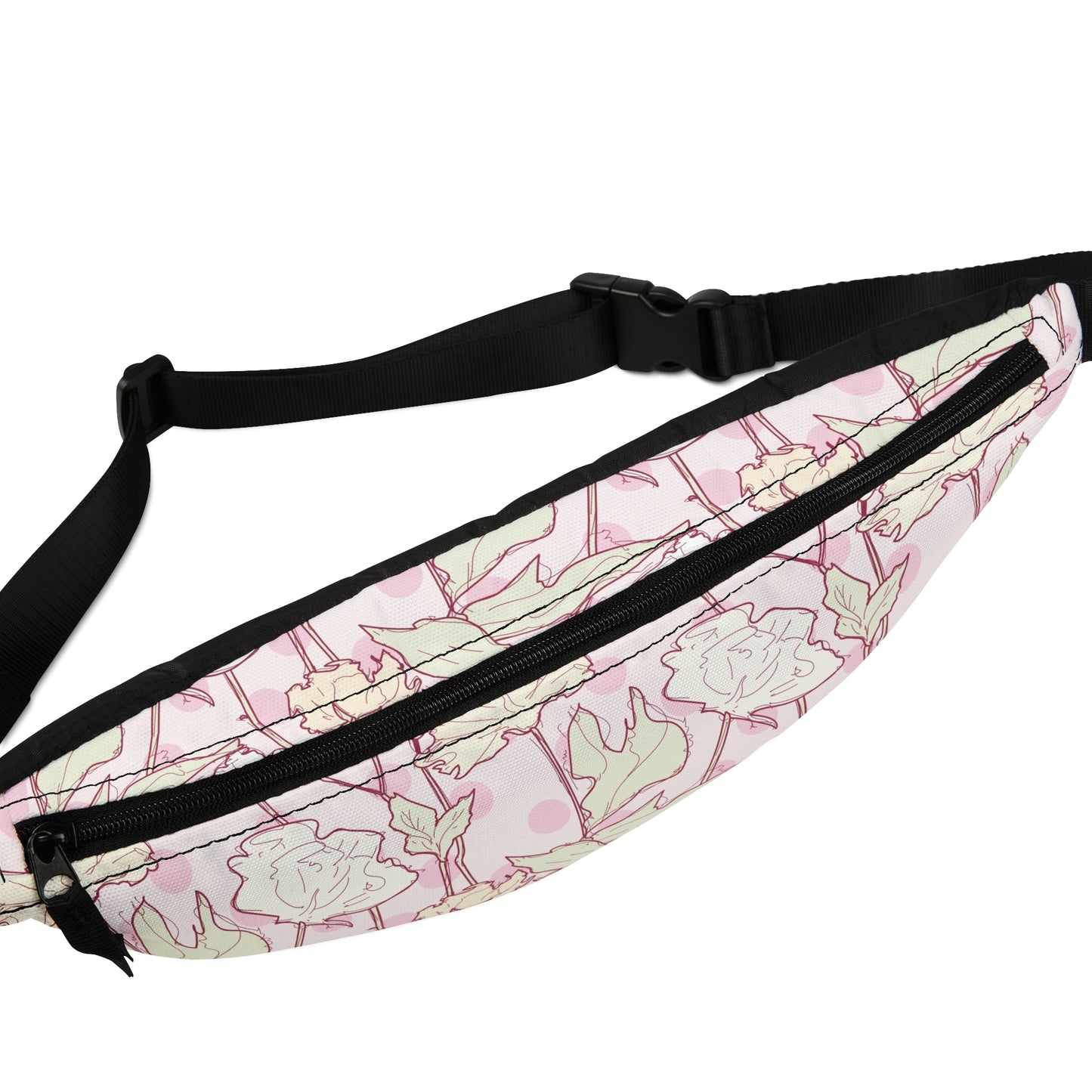 Roses and Dots in Pink Fanny Pack