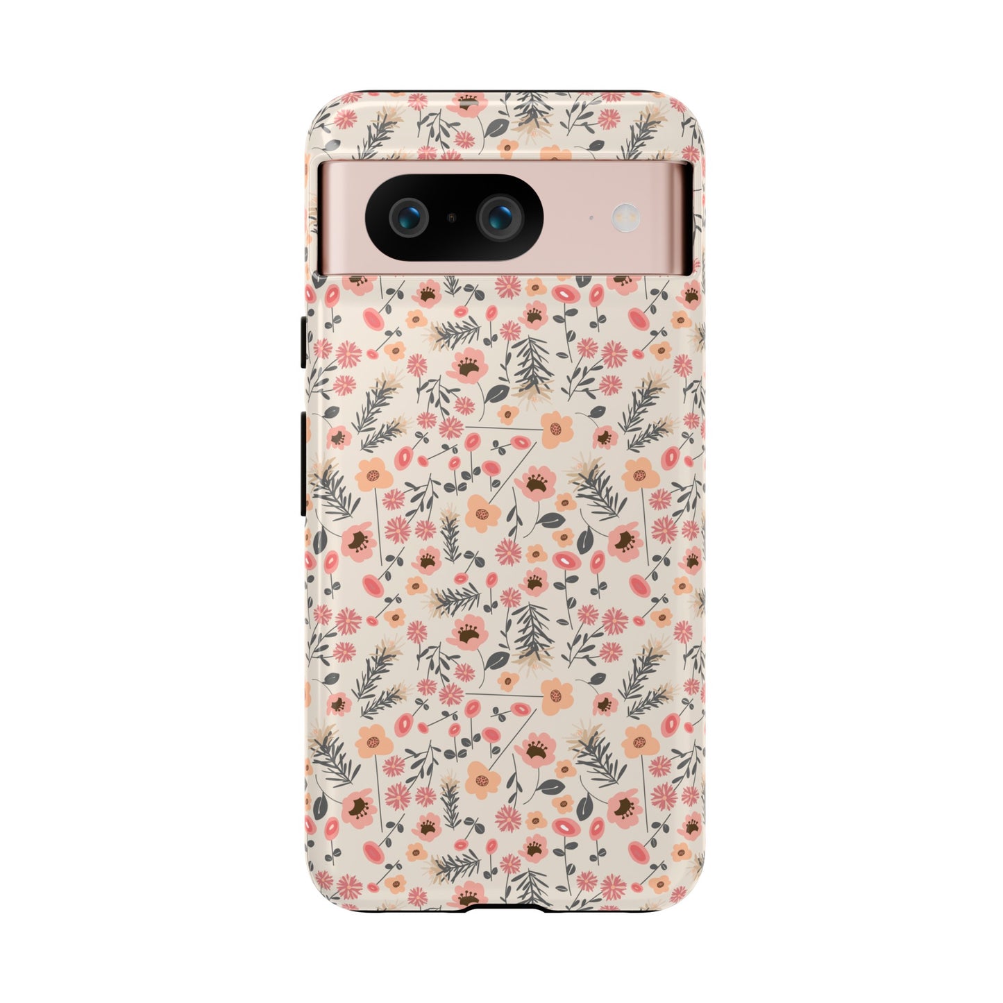 Peach and Cream Wildflowers Tough Cases for Google Pixel