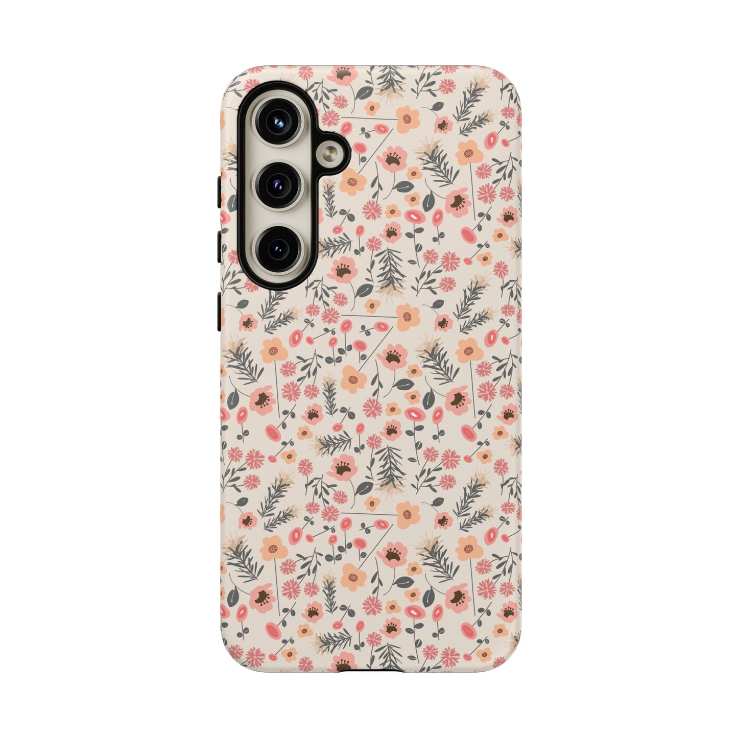 Peach and Cream Wildflowers Tough Cases for Samsung