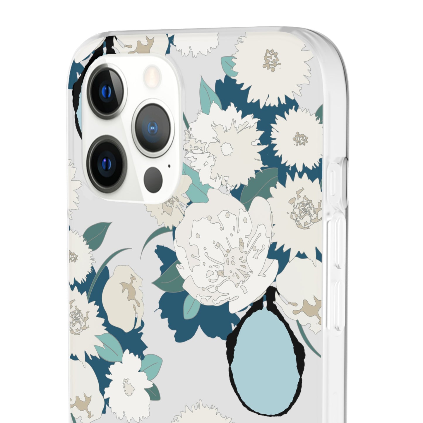 White Flowers in a Vase Flexi Cases for iPhone