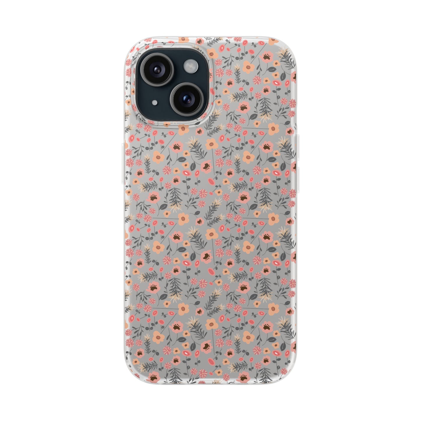 Peach Wildflowers Flexi Cases for iPhone