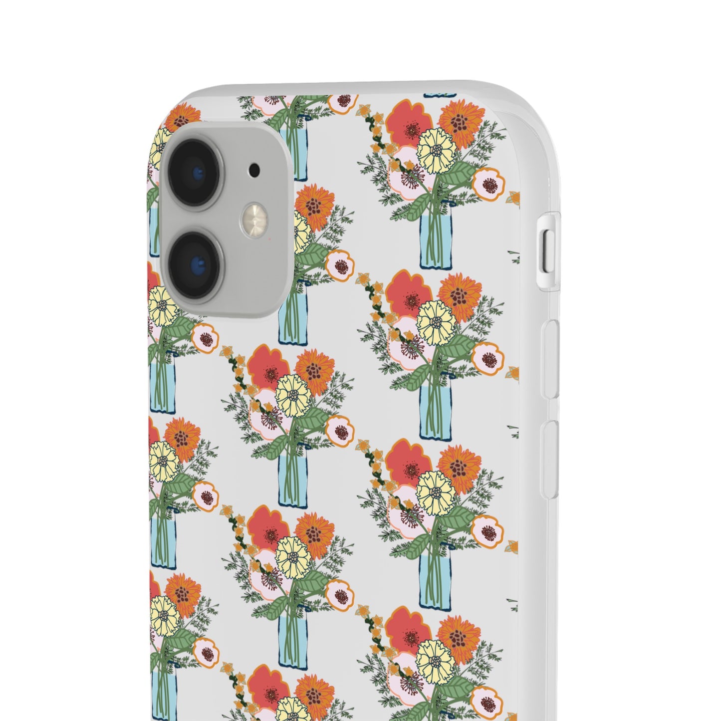 Colorful Flowers in a Vase Flexi Cases for iPhone