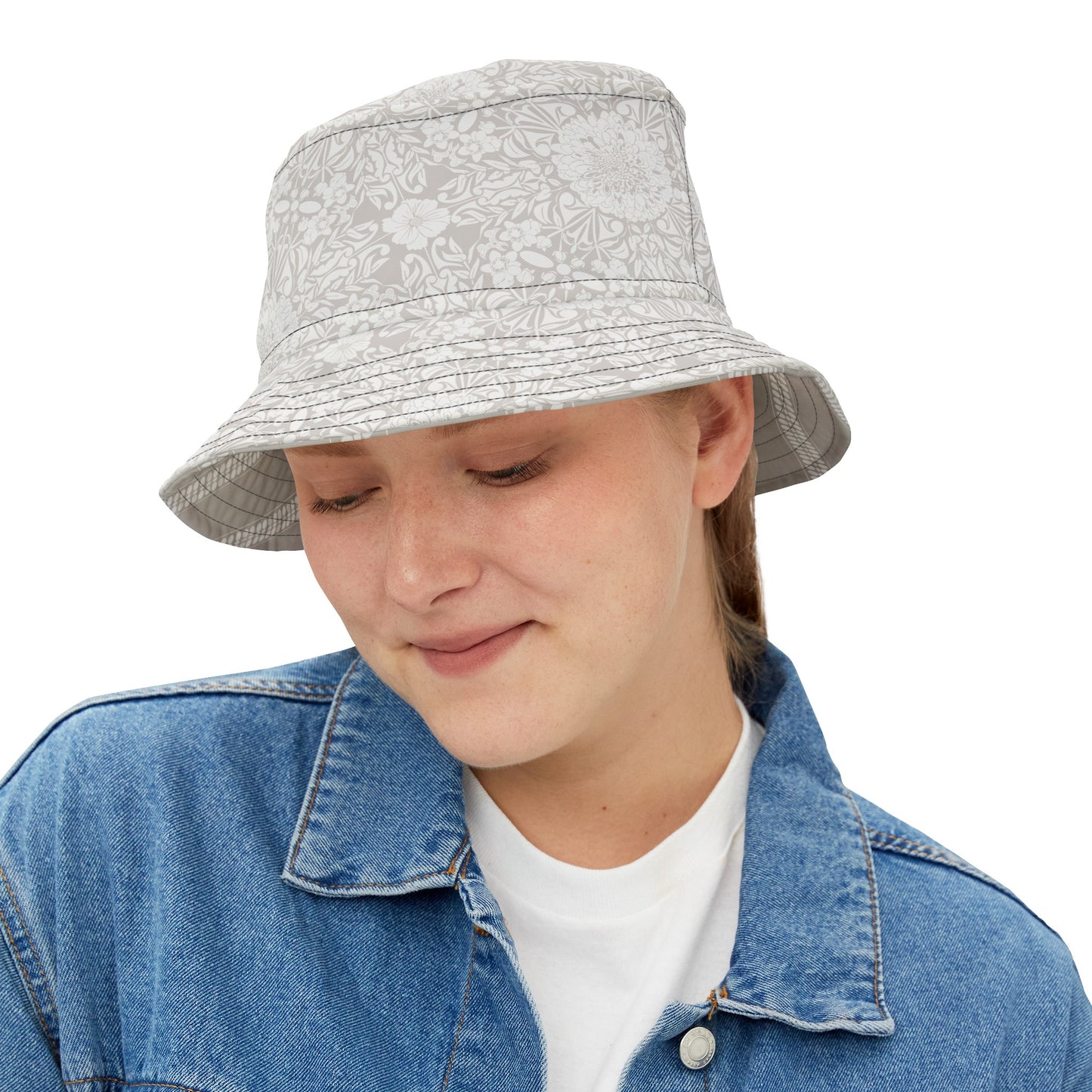 New Nouveau in Gray Bucket Hat