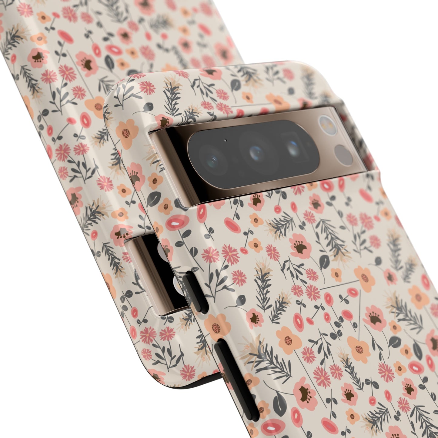 Peach and Cream Wildflowers Tough Cases for Google Pixel