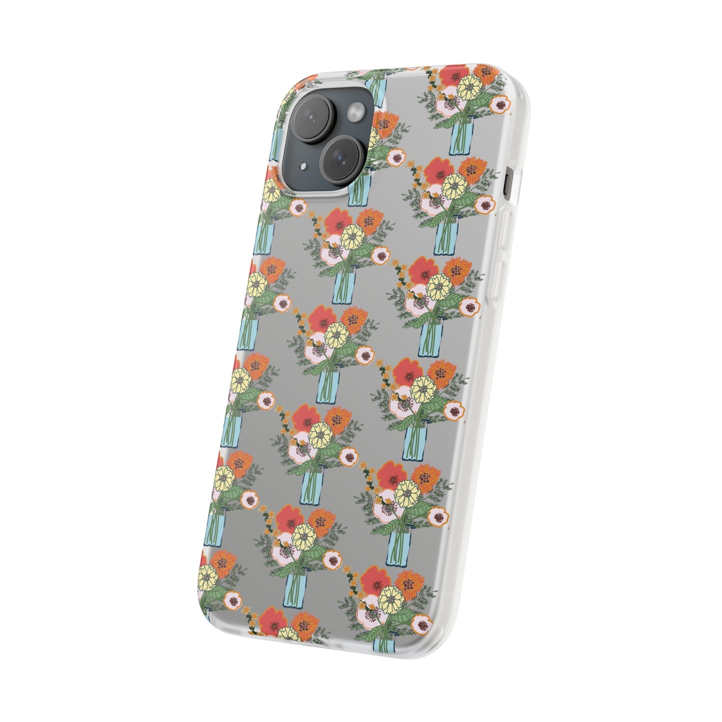 Colorful Flowers in a Vase Flexi Cases for iPhone