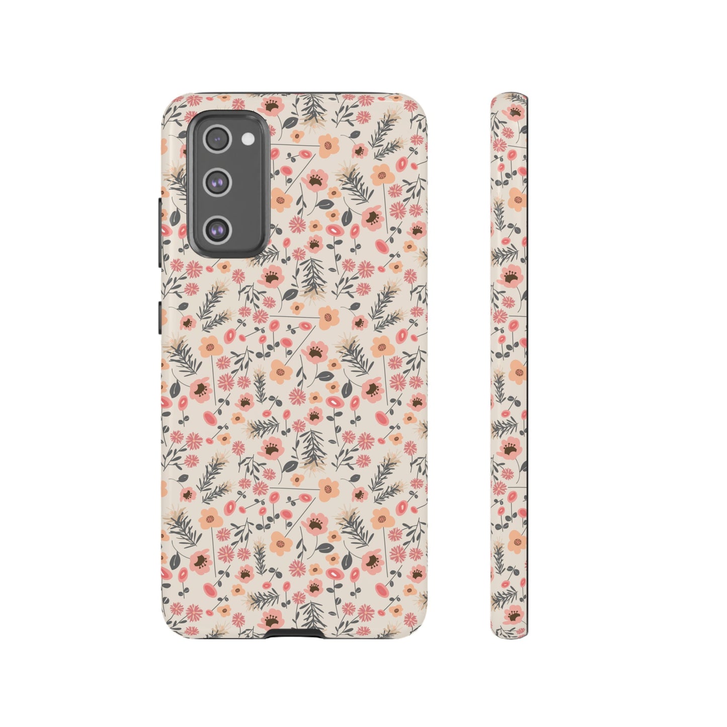 Peach and Cream Wildflowers Tough Cases for Samsung