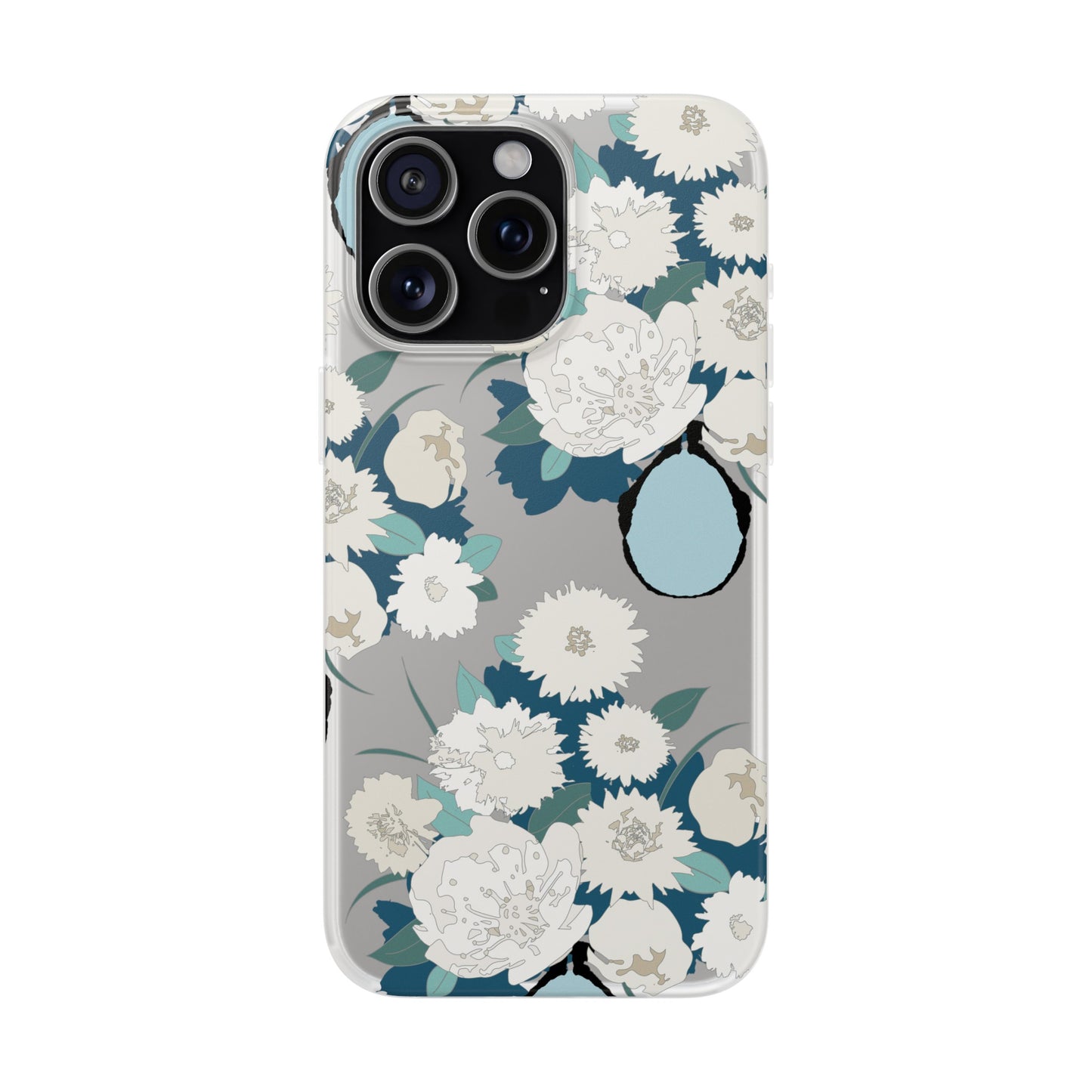 White Flowers in a Vase Flexi Cases for iPhone