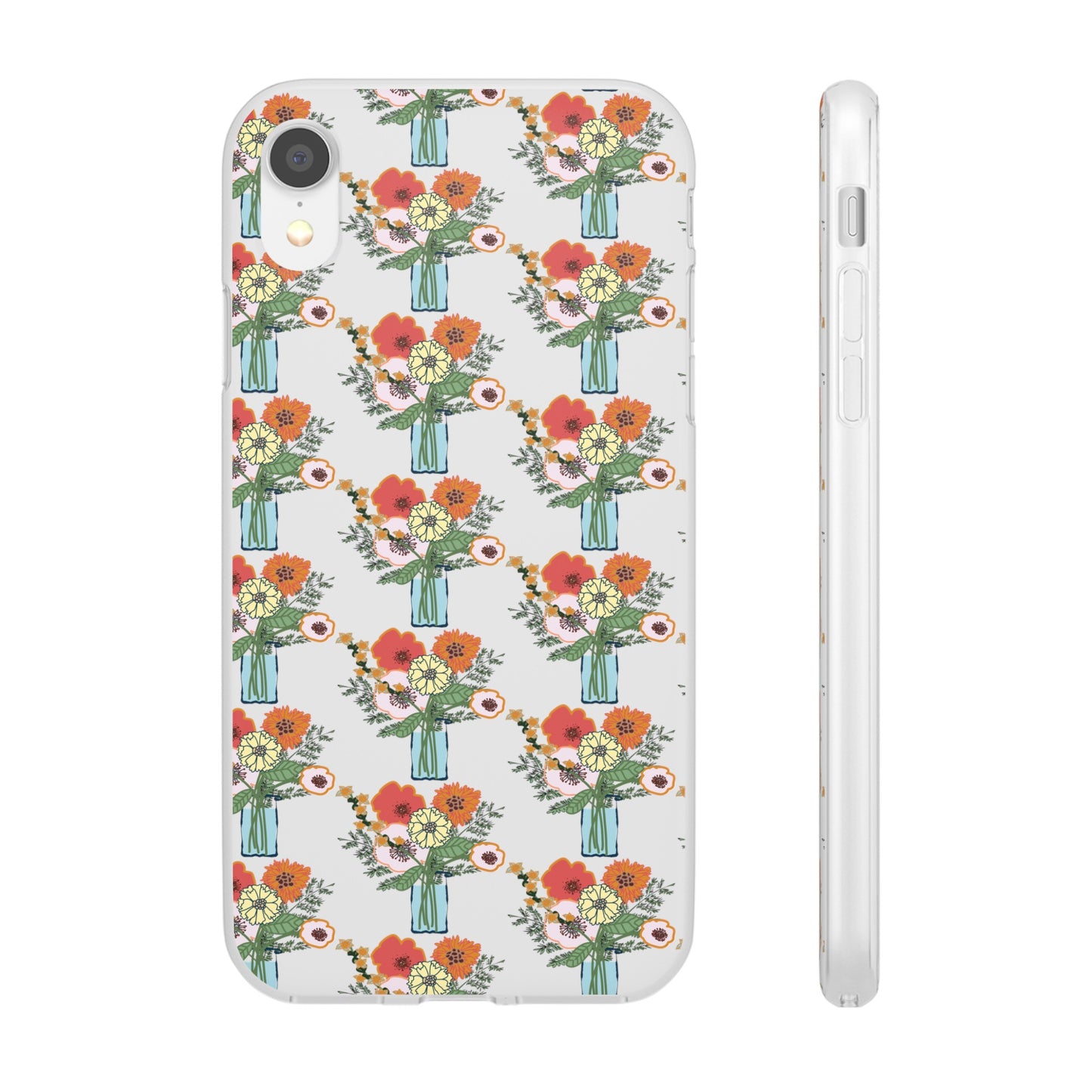 Colorful Flowers in a Vase Flexi Cases for iPhone