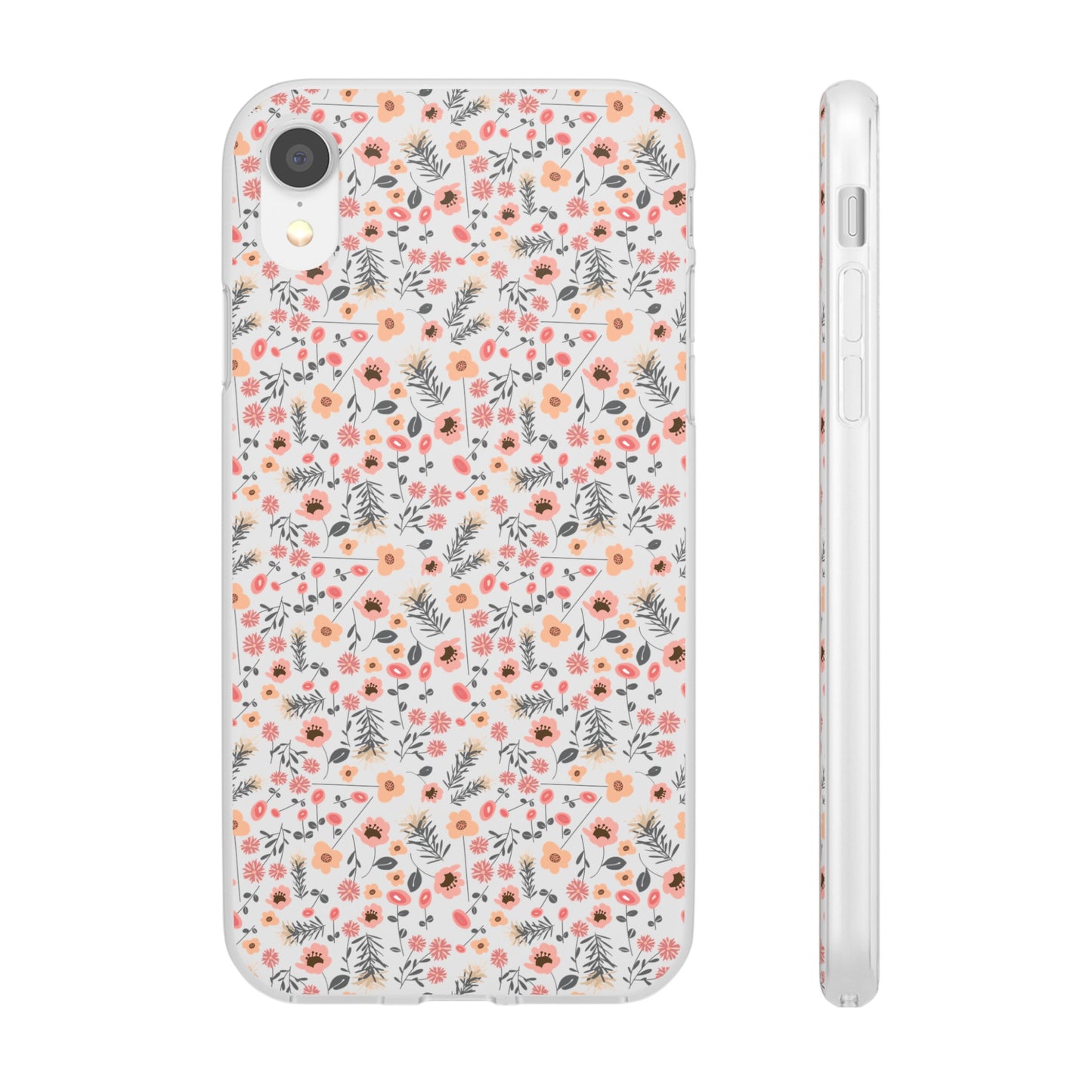 Peach Wildflowers Flexi Cases for iPhone