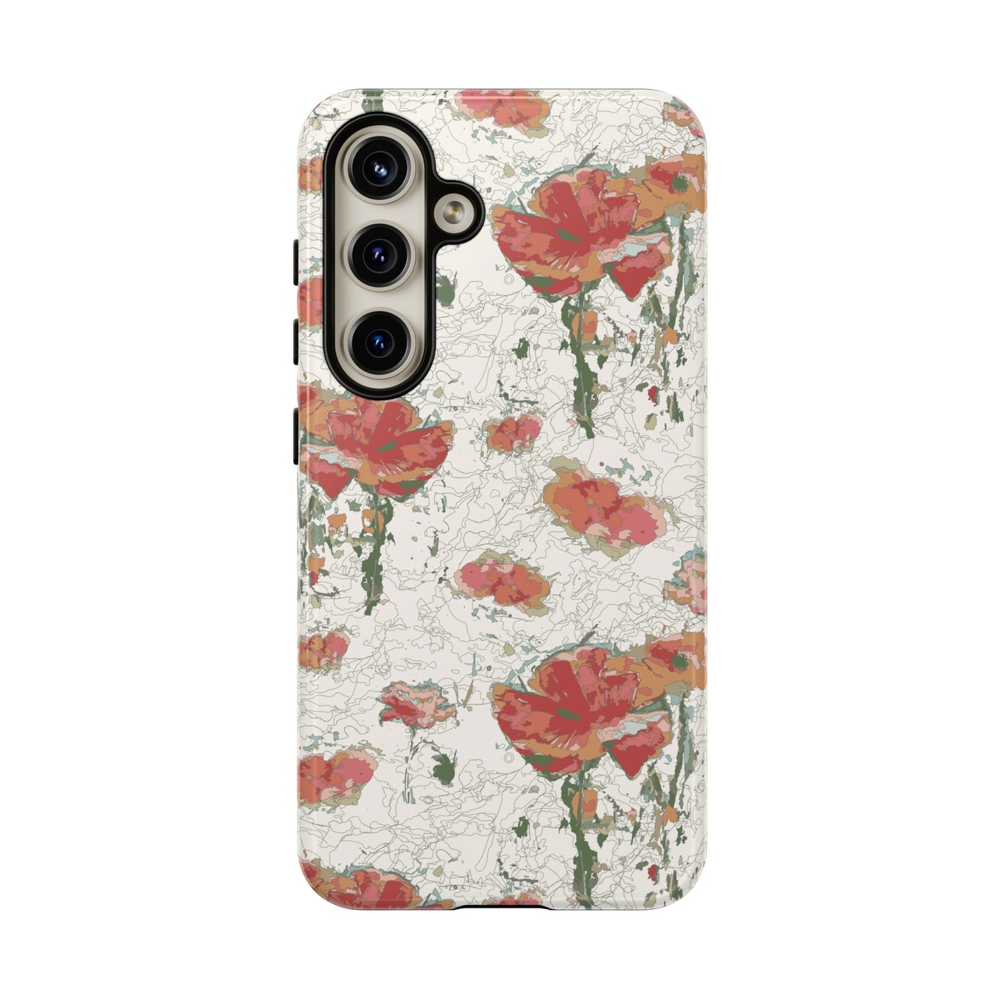 Orange Poppies Tough Cases for Samsung