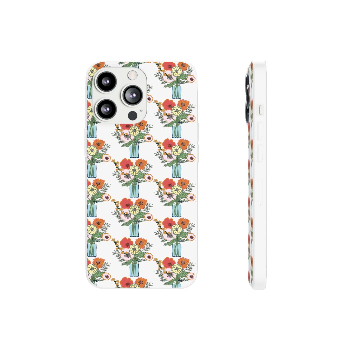 Colorful Flowers in a Vase Flexi Cases for iPhone