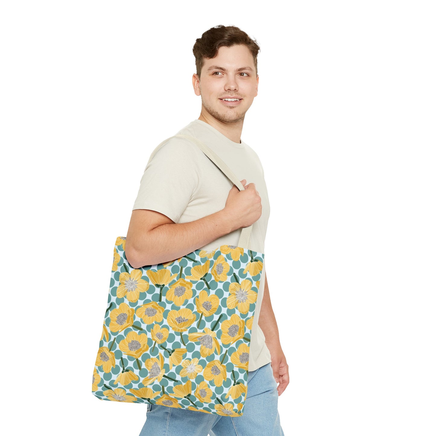 Buttercups and Polka Dots Tote Bag