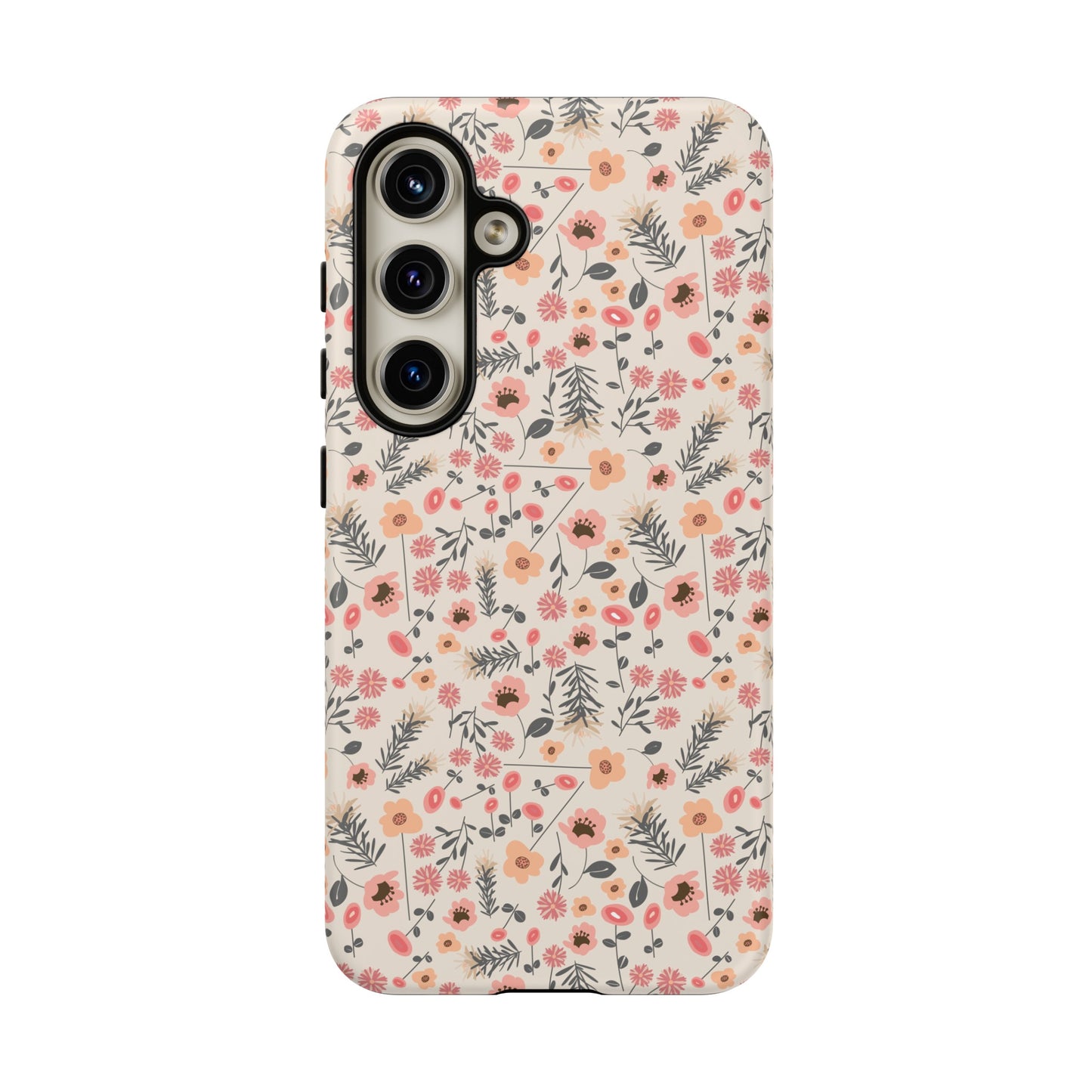 Peach and Cream Wildflowers Tough Cases for Samsung